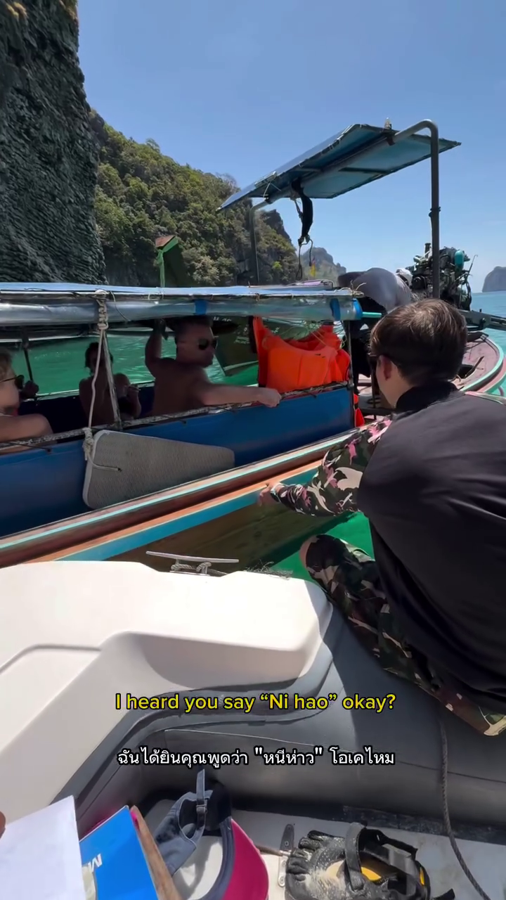 A grab from the video shows Russian tourists leaving the island