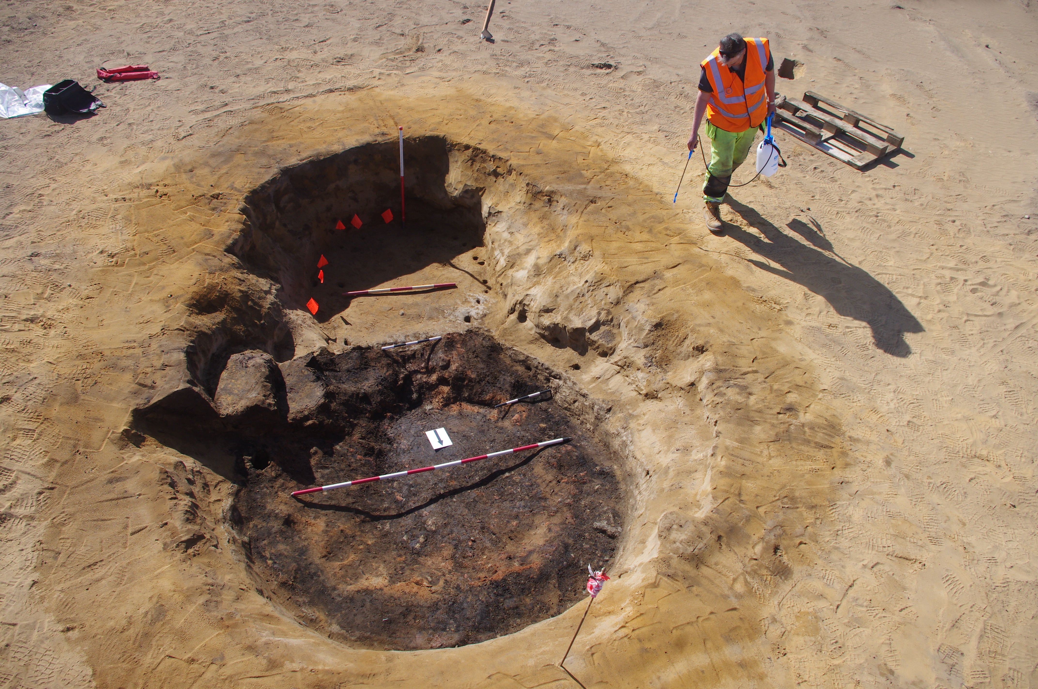 A medieval corn-dryer excavated near the upcoming golf course. (Avon Archaeology Highland/PA)