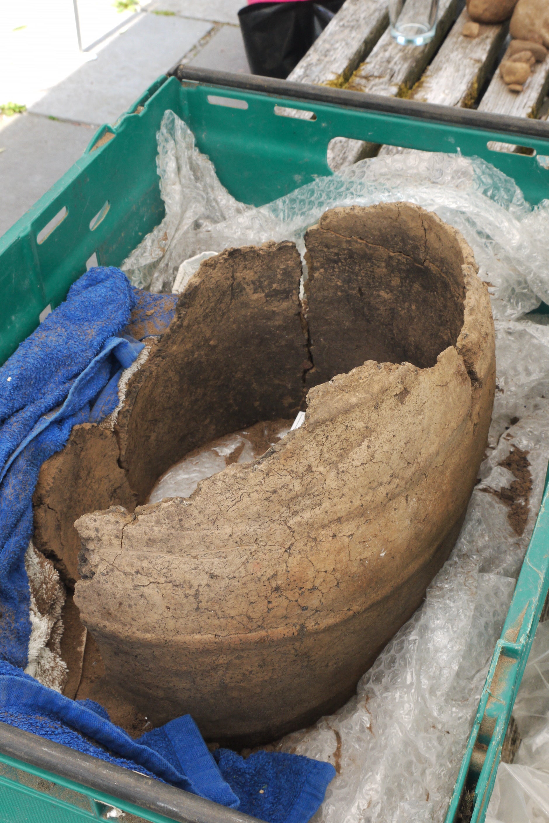 Cabot Bronze Age Cordoned Urn before reconstruction. (Avon Archaeology Highland/PA)