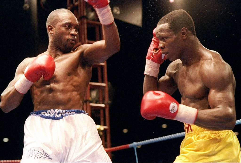 Nigel Benn (left) and Chris Eubank Sr fought each other twice in the 1990s