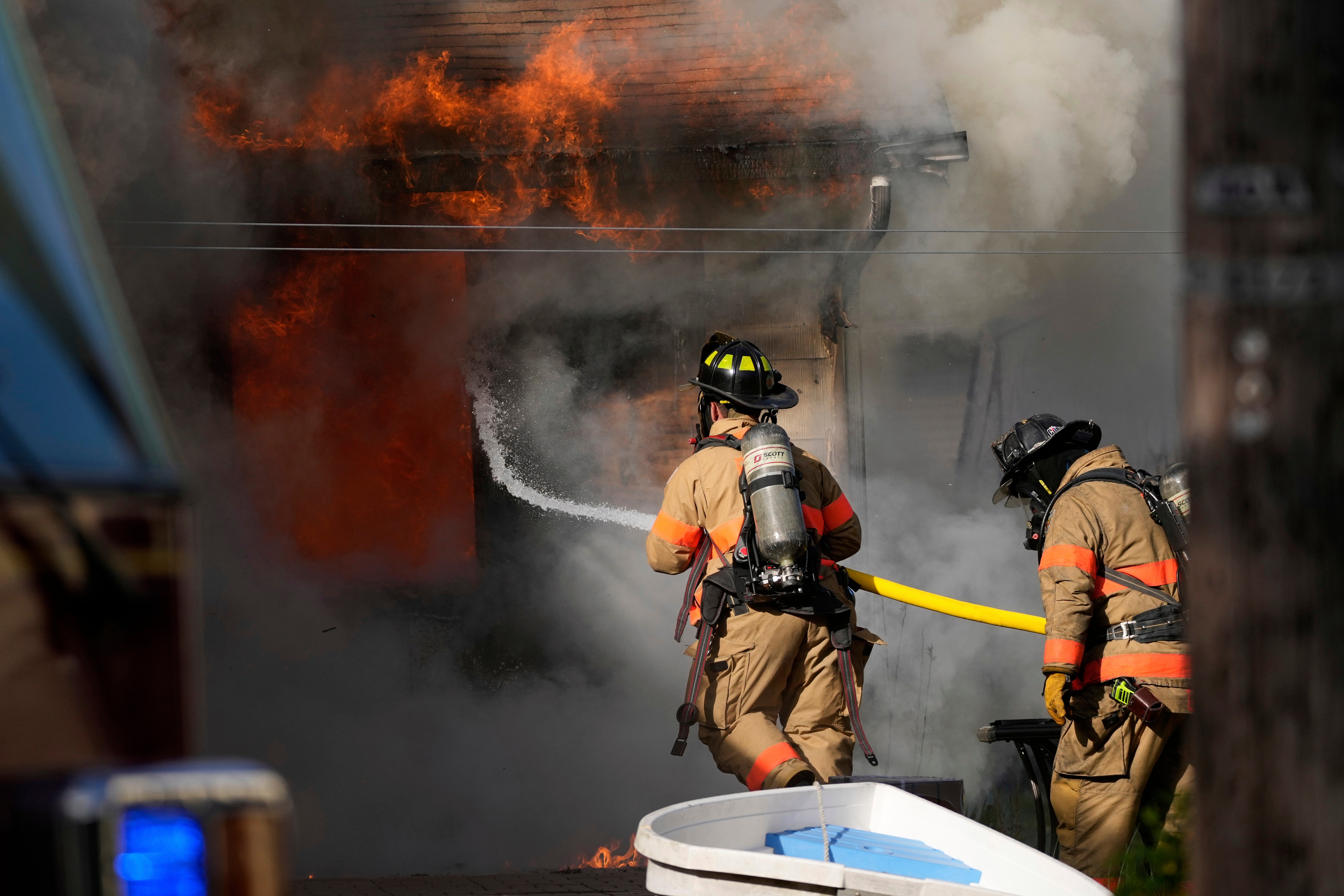 Around 25,000 customers had their electricity switched off to help fire crews safely battle the blaze.