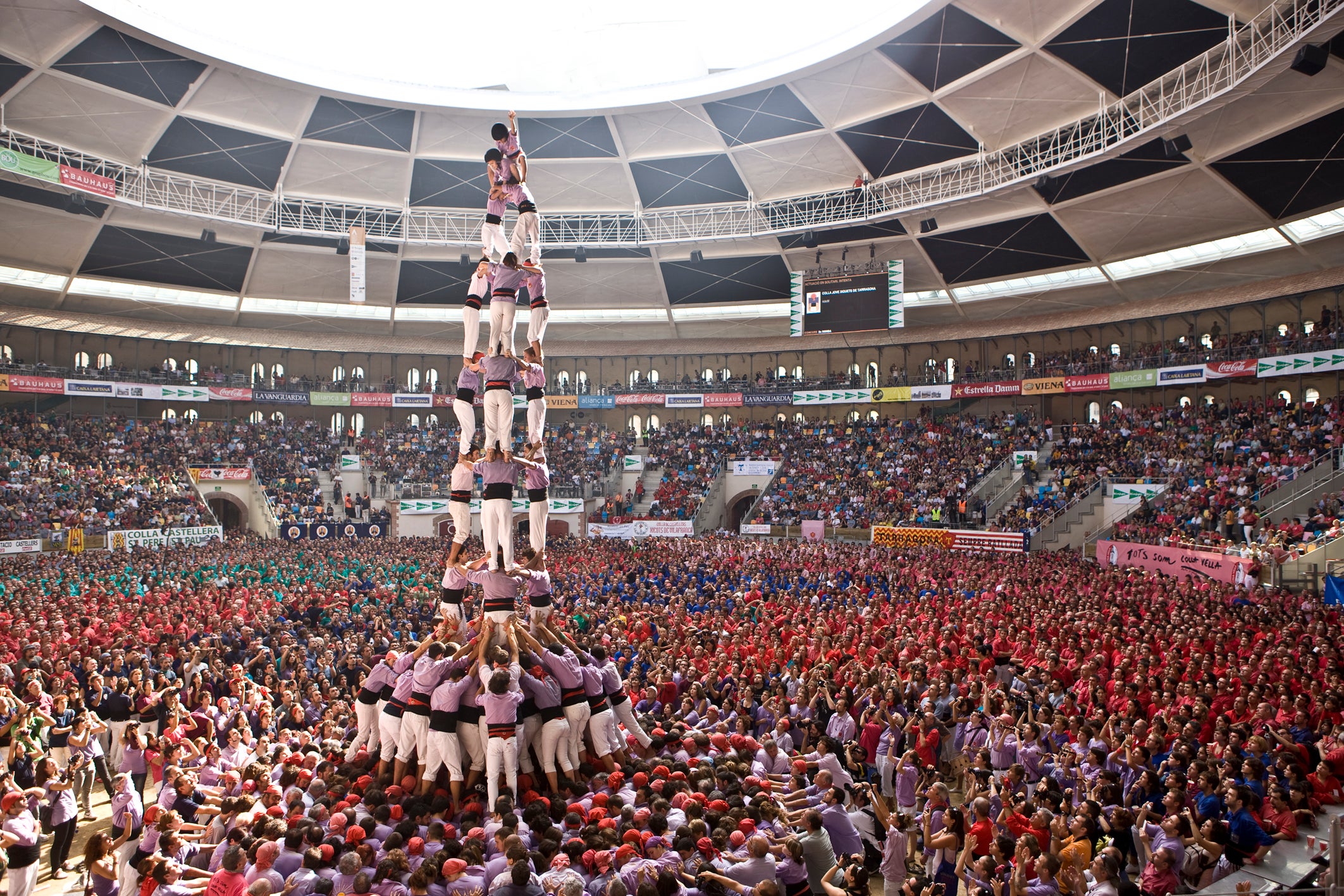 Make sure to experience the Castells, an incredible local tradition in which skilled teams form human towers