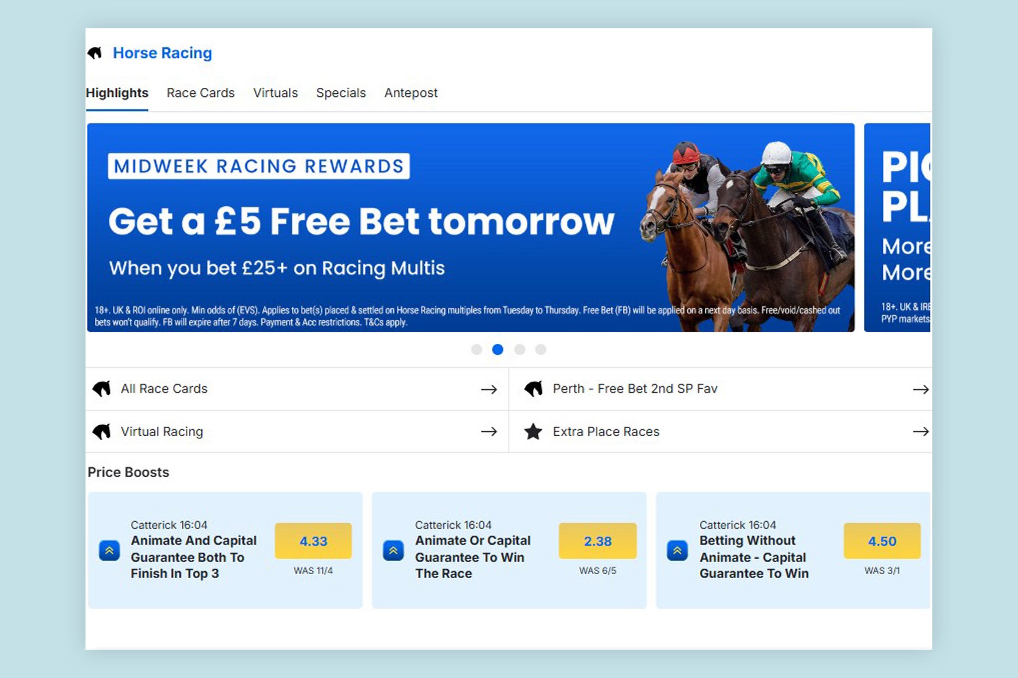 Bettors can get a £5 free bet when placing a racing acca with BoyleSports