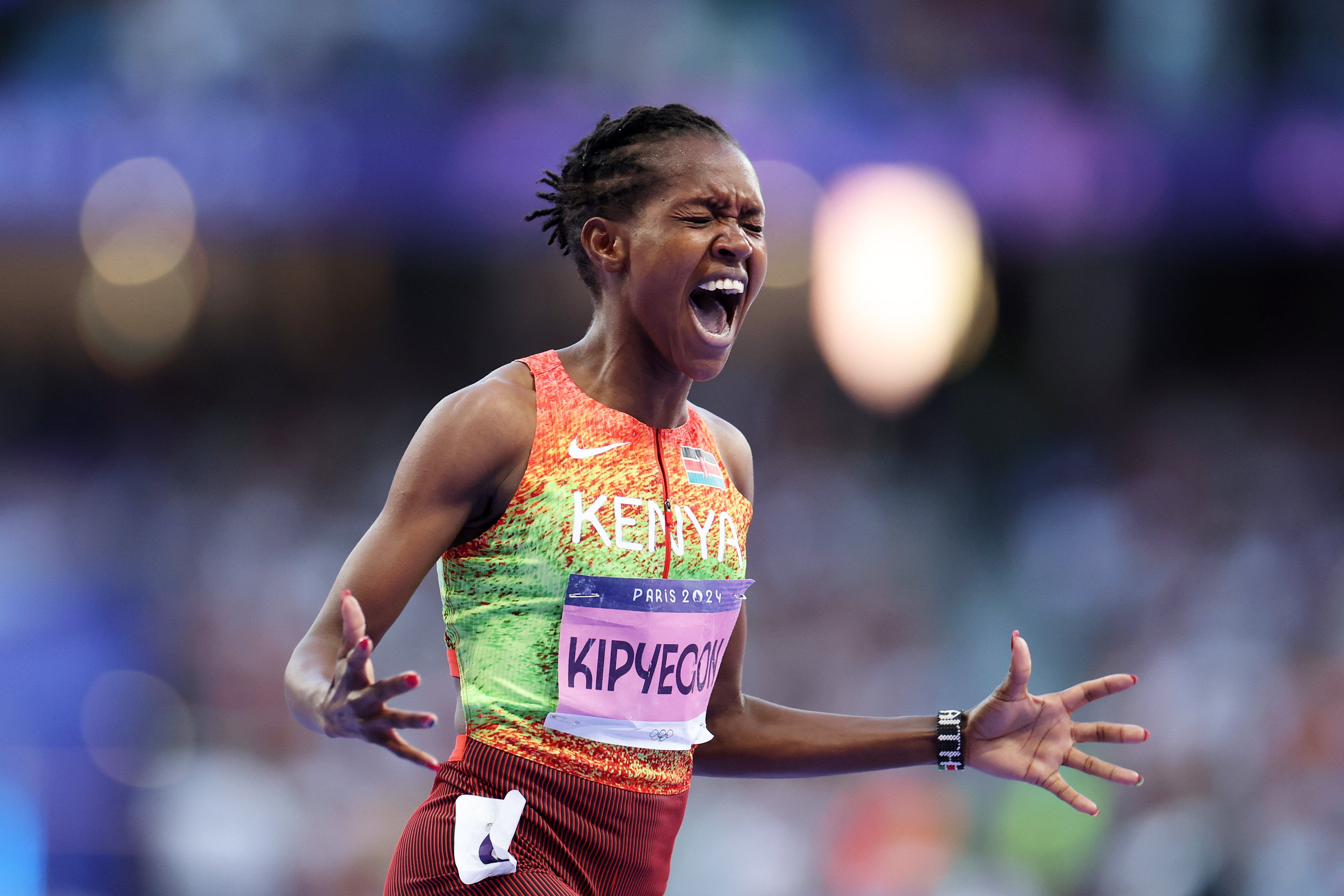 <p>Faith Kipyegon is the Olympic and world 1,500m champion</p>