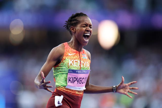 <p>Faith Kipyegon is the Olympic and world 1,500m champion</p>
