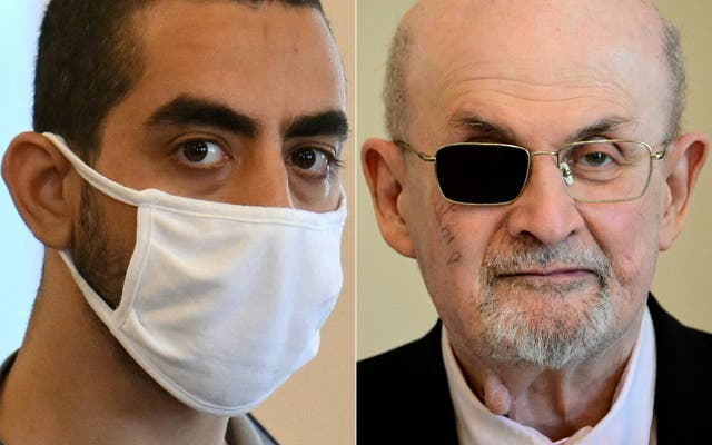 <p>Hadi Matar was convicted of attempted murder after launching a frenzied attack on Salman Rushdie in August 2022</p>