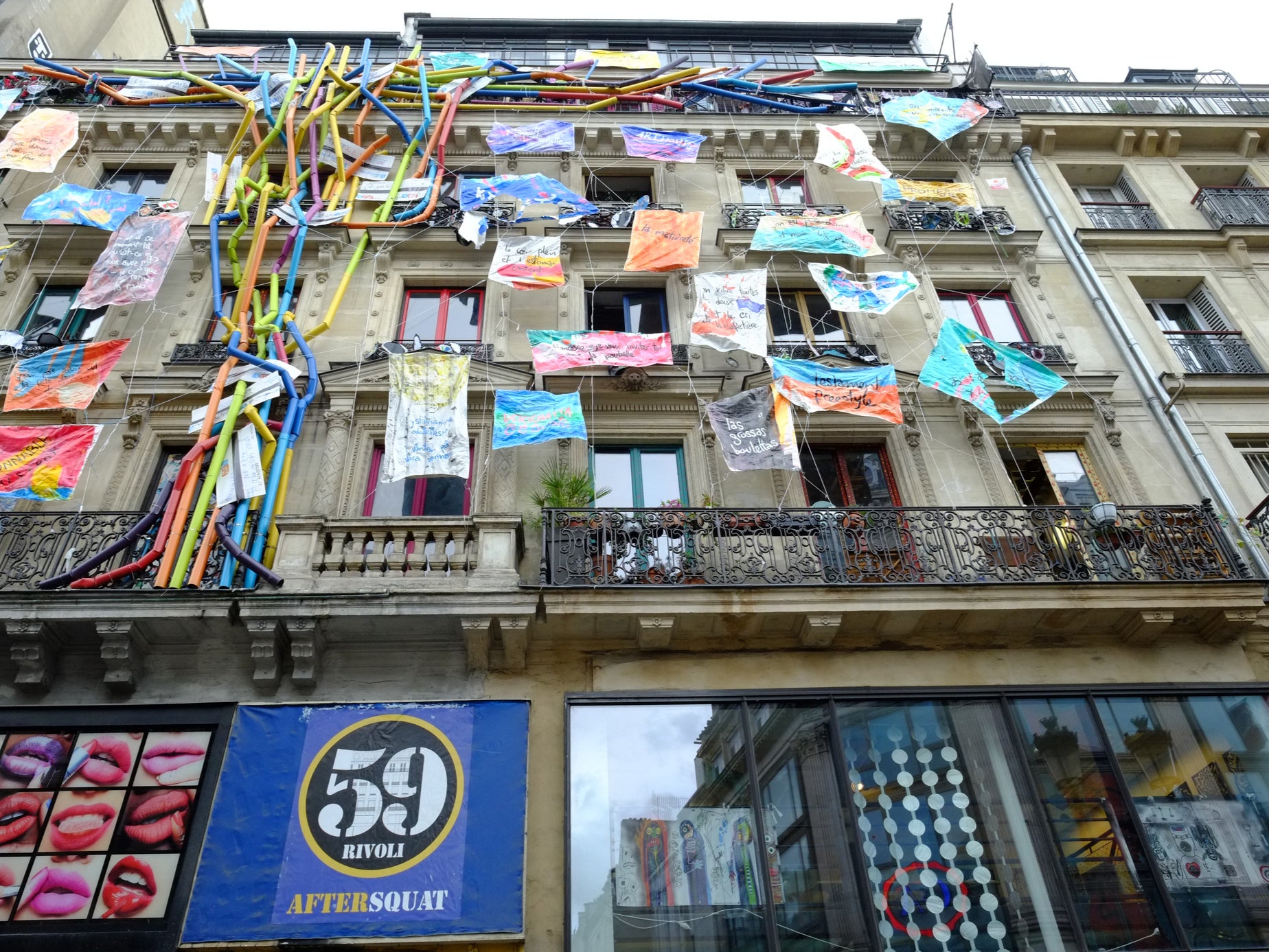 A former artists’ squat, 59 Rivoli is a distinct cultural spot with free exhibitions