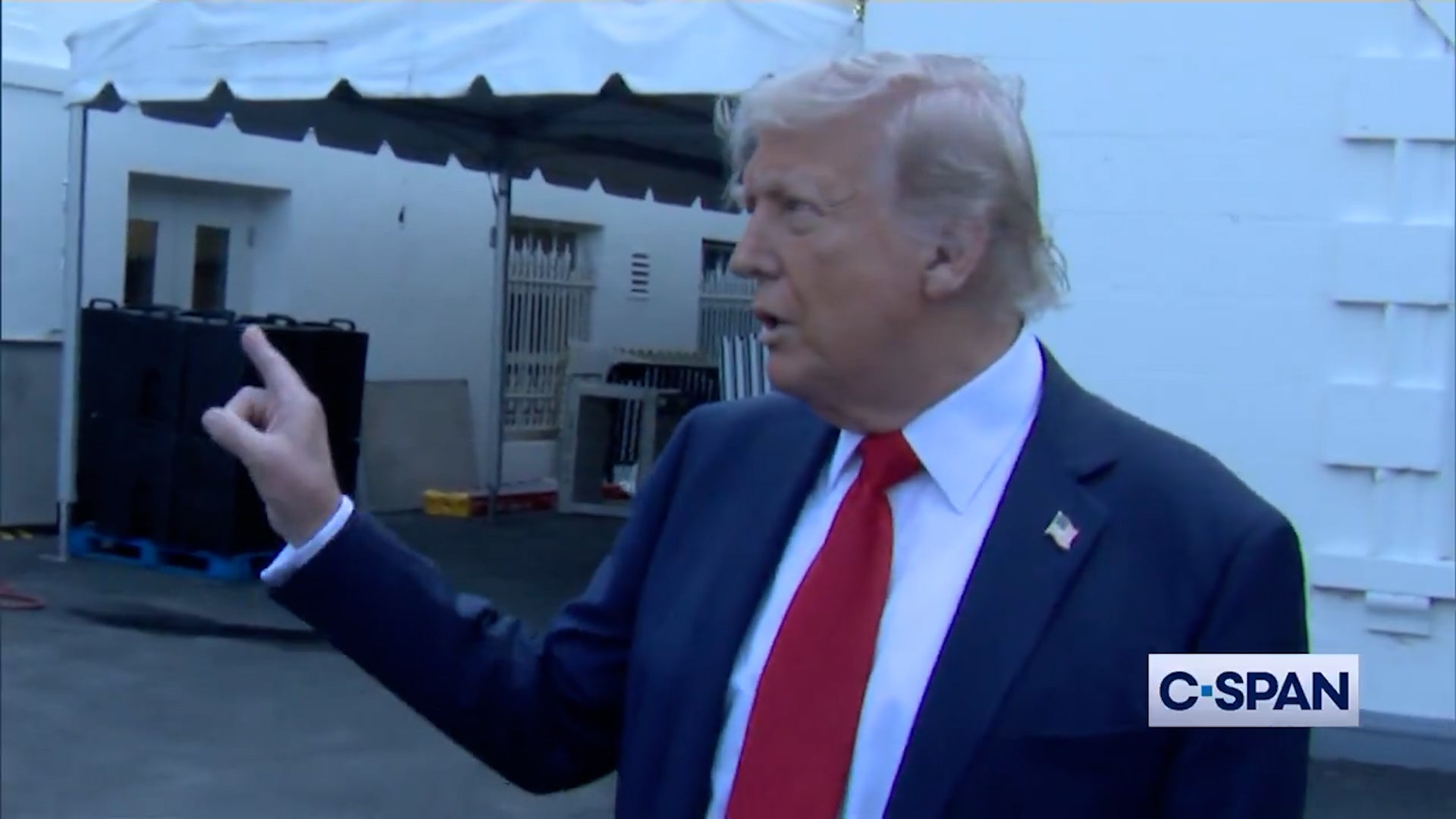 ‘Two beautiful poles’: Trump announces he’s putting up two giant flagpoles at the White House