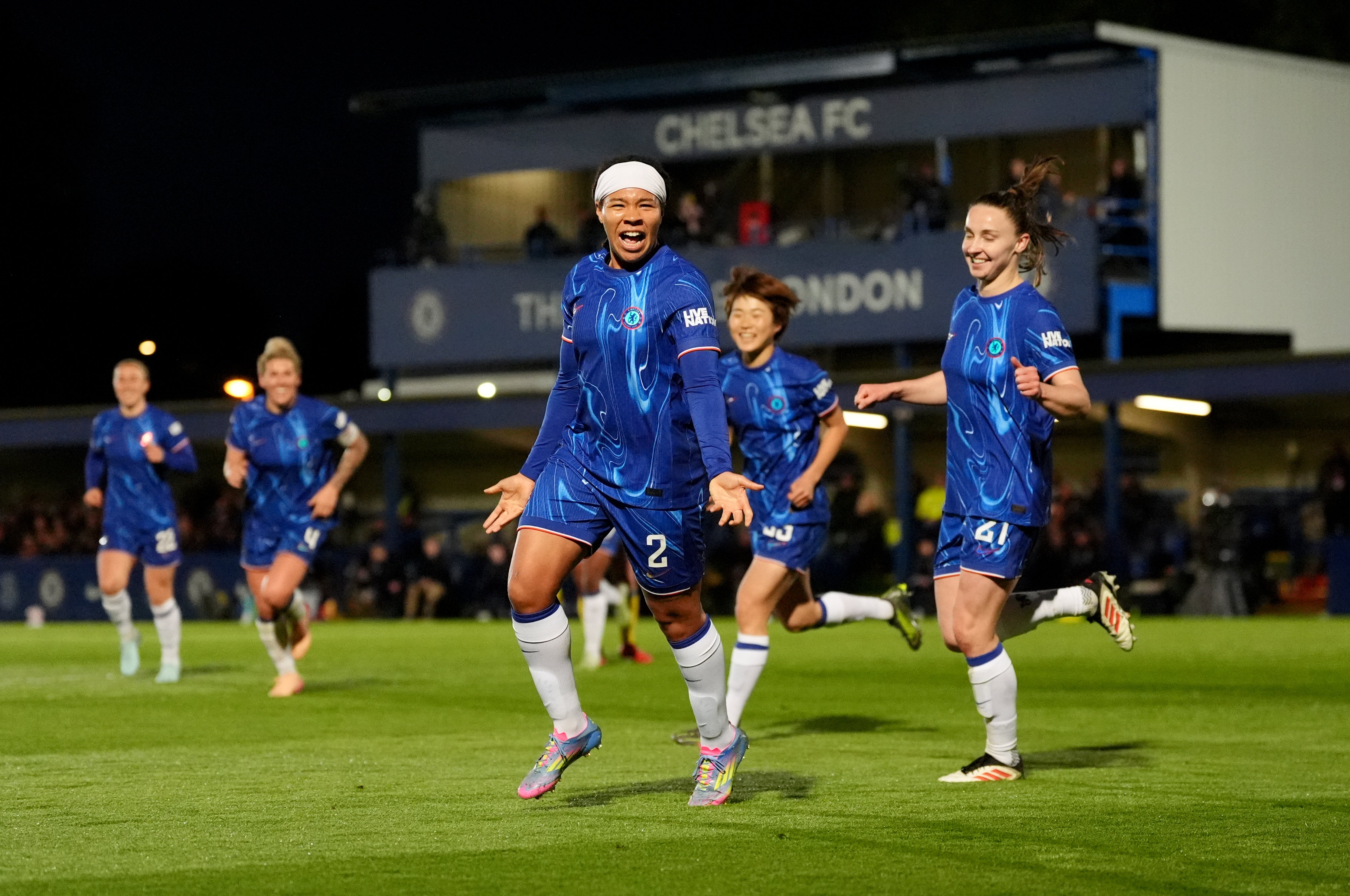 Mia Fishel scored Chelsea’s fourth goal