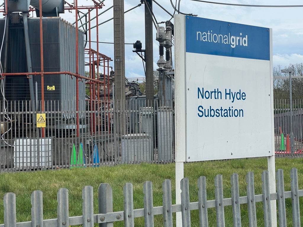 Power source: National Grid's North Hyde Substation, north of Heathrow, where a fire cut power to the airport on 21 March 2025