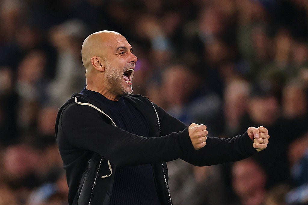 Guardiola would be celebrating passionately at full-time