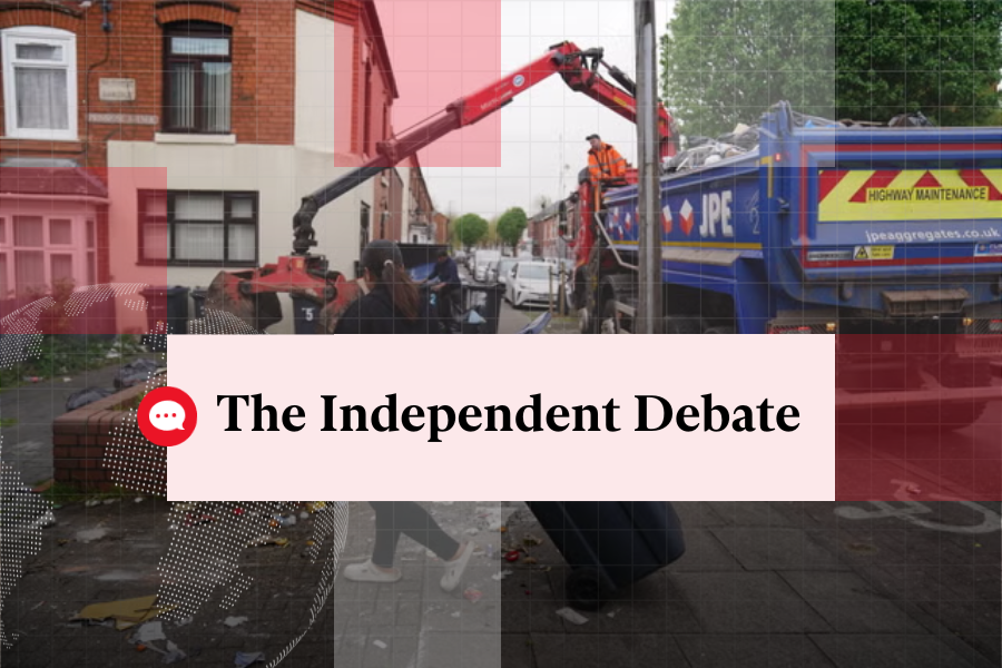 Rubbish bags are taken away on Poplar Road in Birmingham (Jacob King/PA Wire)