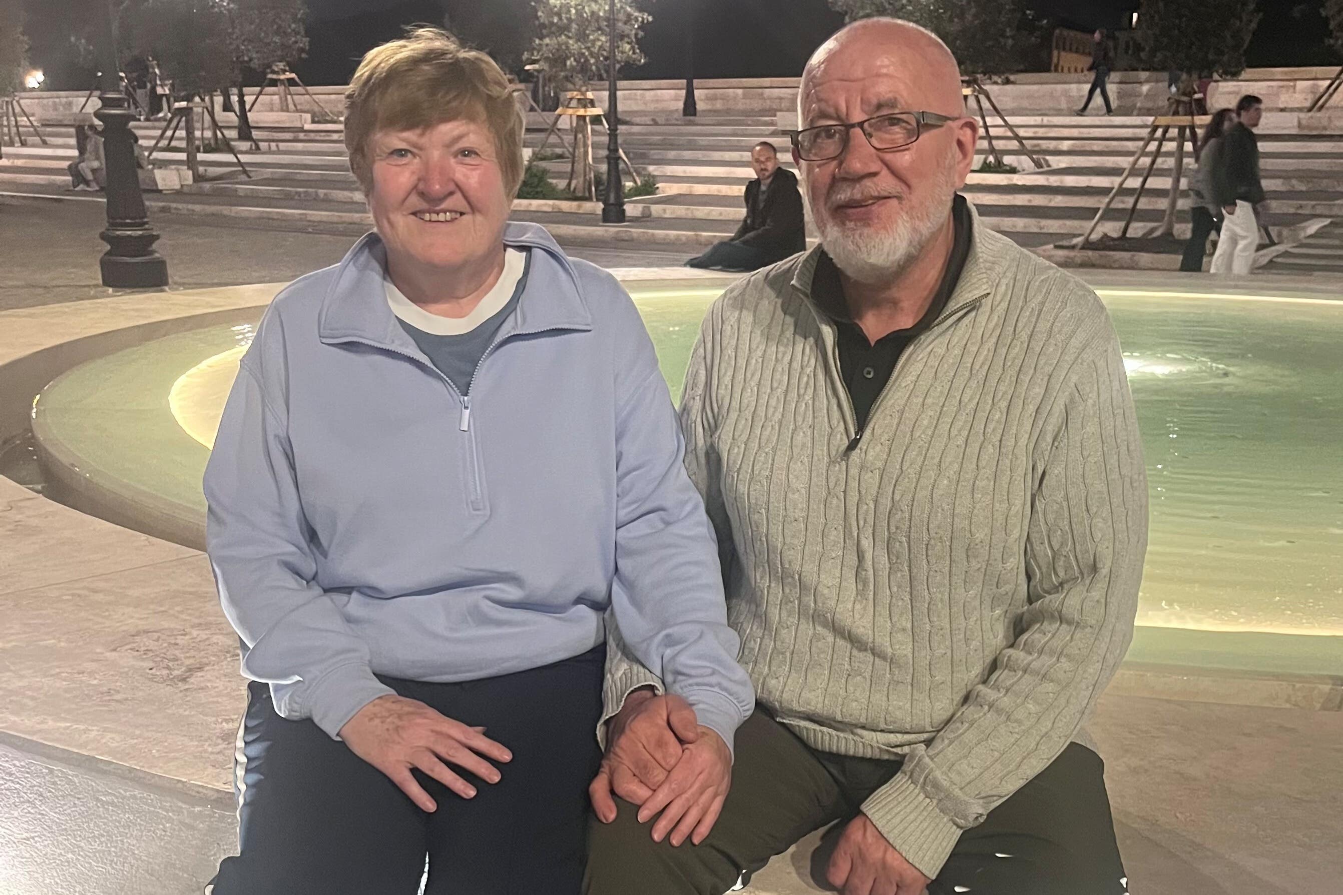 Alice and Patrick Gavigan first met decades ago at another papal event (Family Handout/PA)