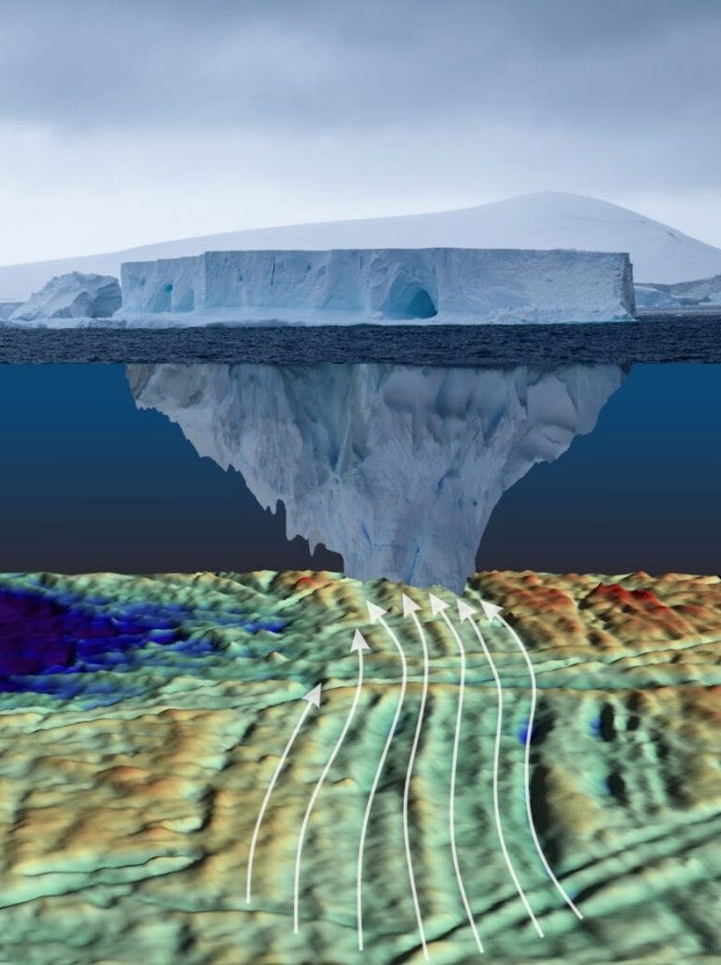 Giant icebergs created distinctive plough-marks on the seafloor