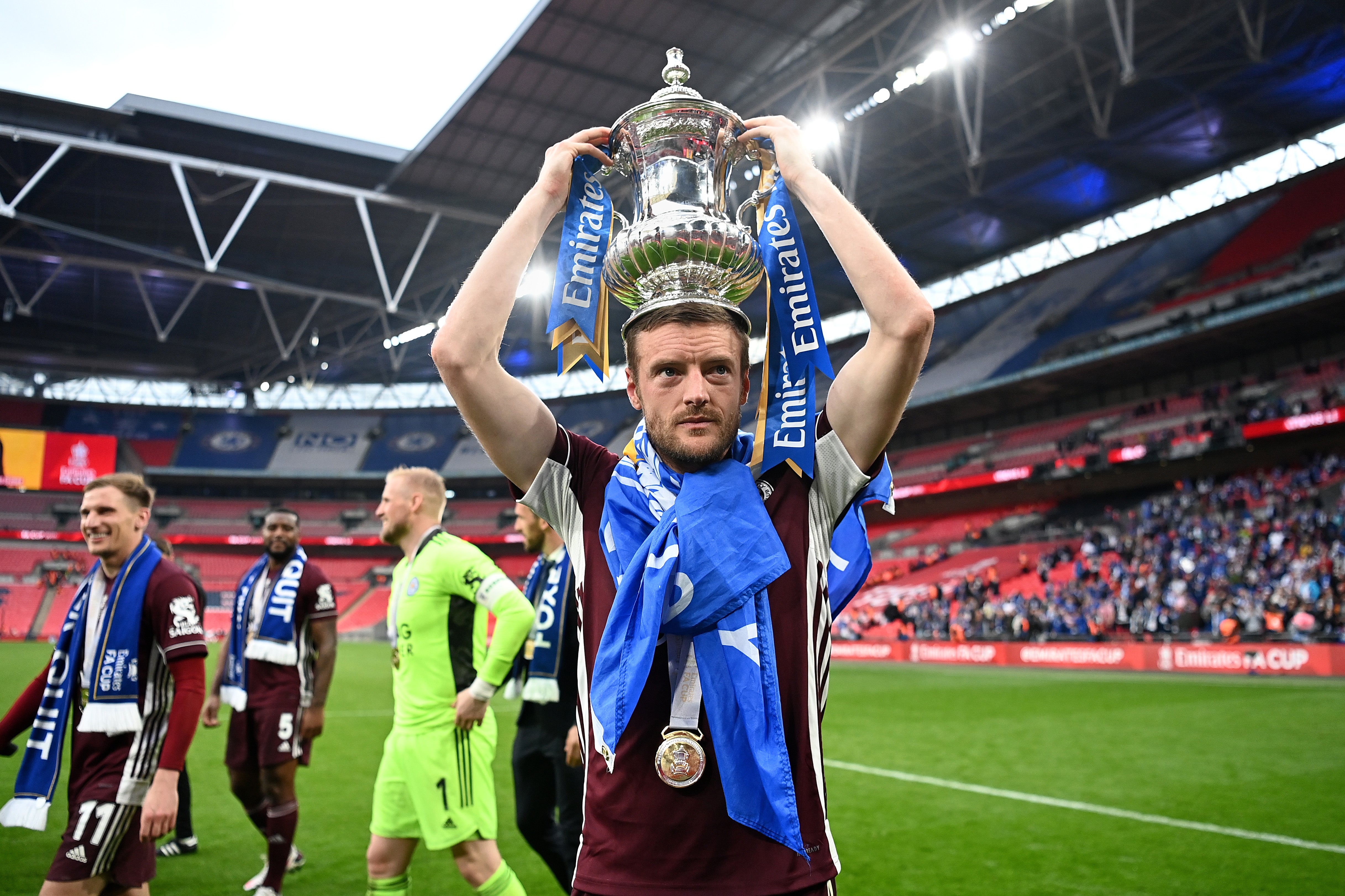 Vardy helped Leicester to FA Cup success in 2021