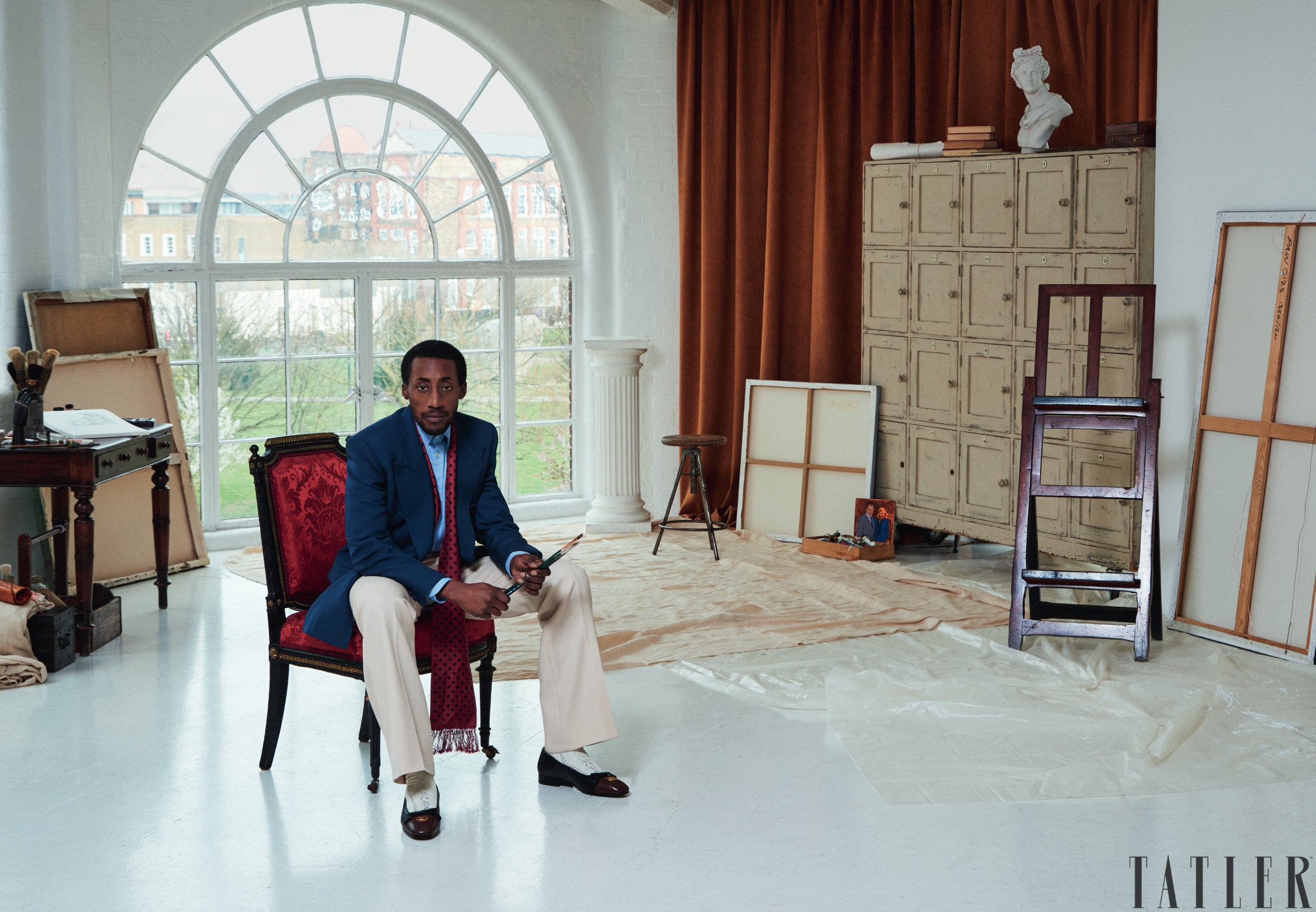 Artist Phillip Butah who painted a portrait of Charles and Camilla