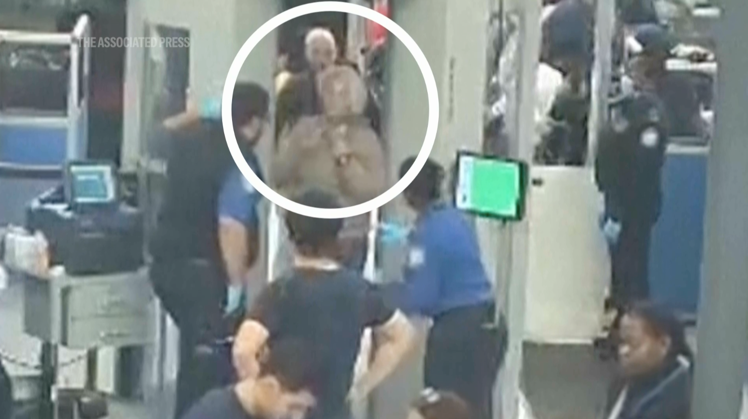 Svetlana Dali can be seen passing through an airport scanner at JFK