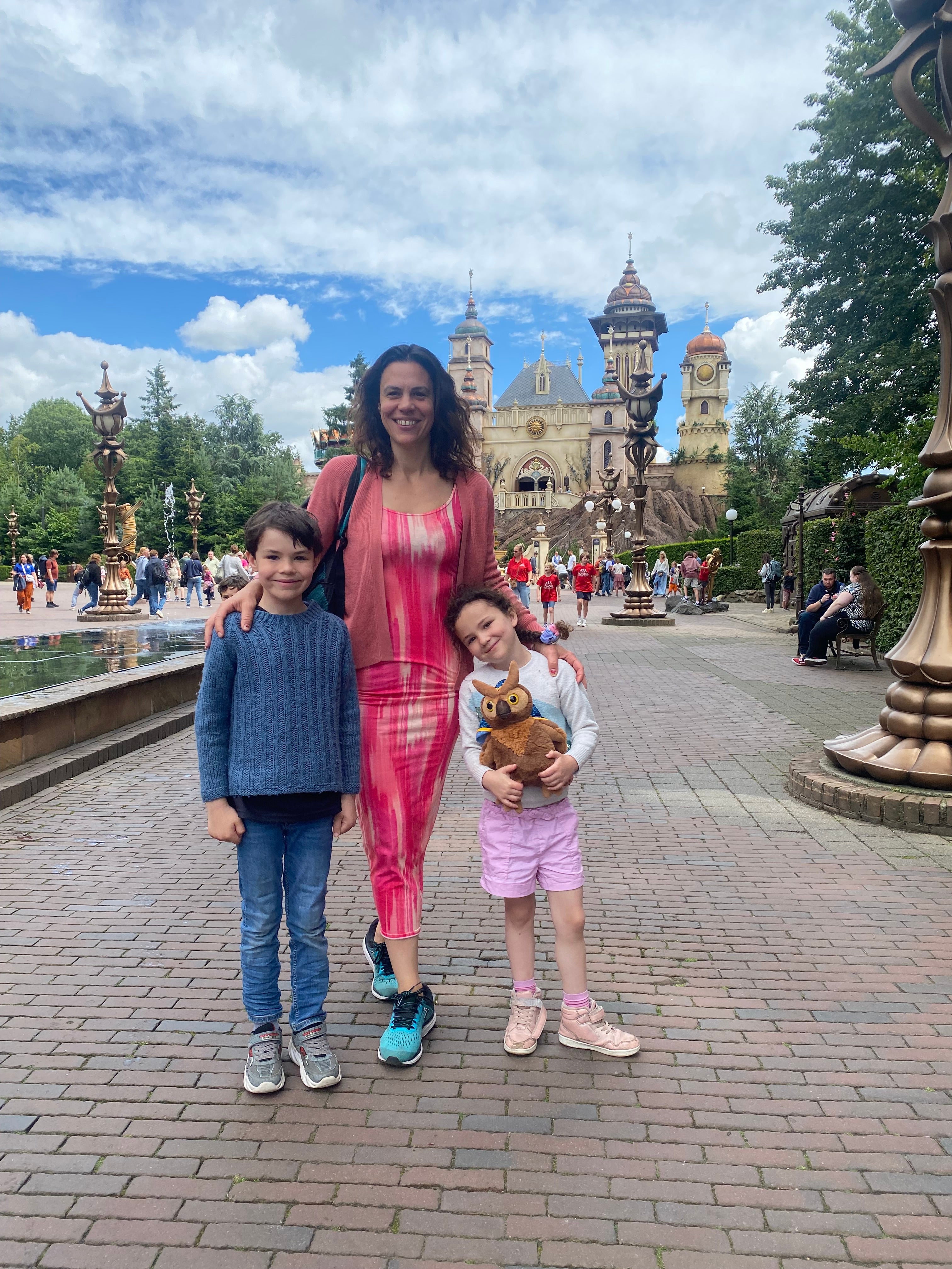 Writer Zoe Griffin and children at Efteling theme park in The Netherlands