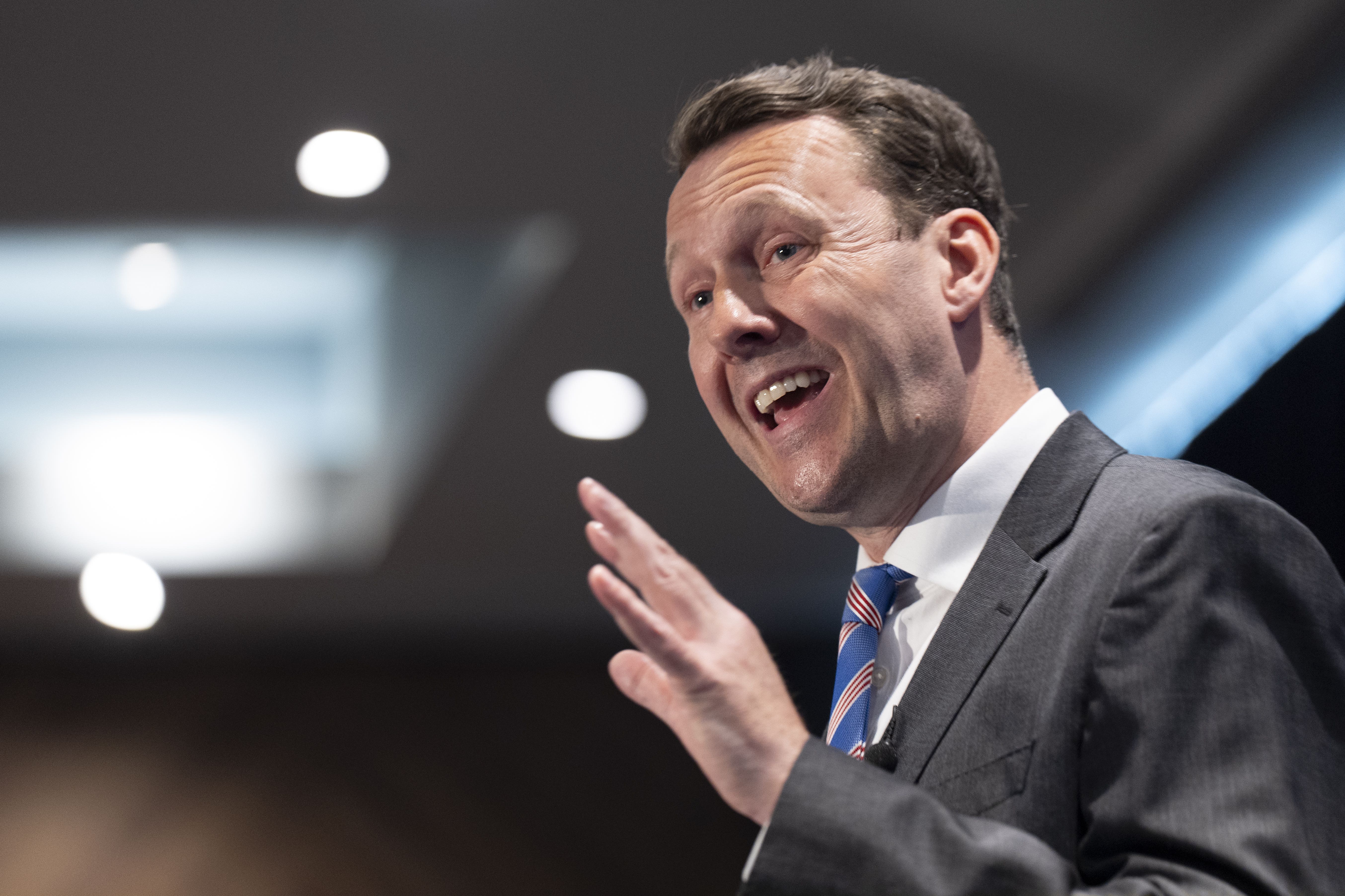 Tory leader Russell Findlay pressed the First Minister on Thursday (Jane Barlow/PA)