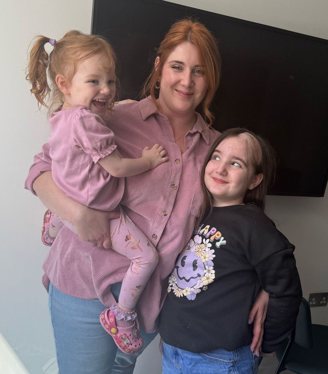 Esmai is now losing her hair in the area targeted by her radiotherapy treatment