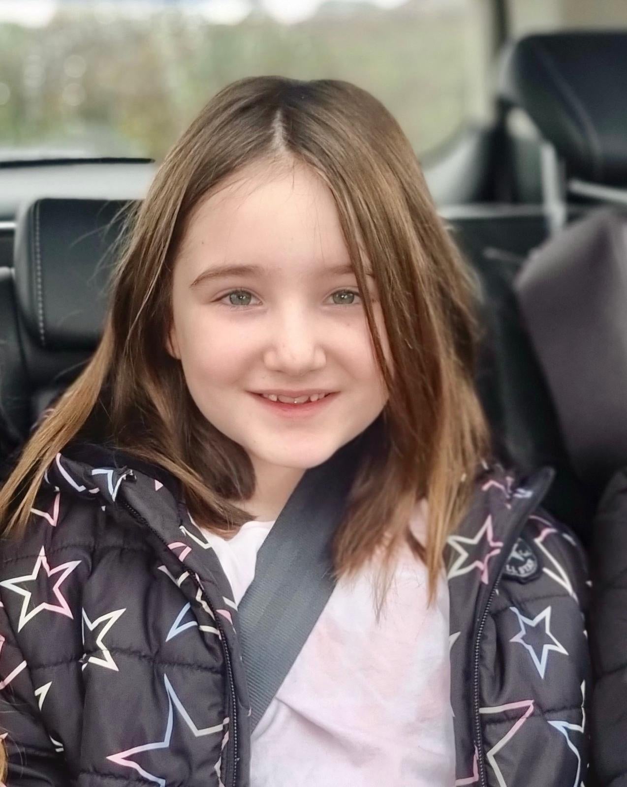 An MRI revealed that Esmai had a brain tumour so large it was distorting the shape of her brain.