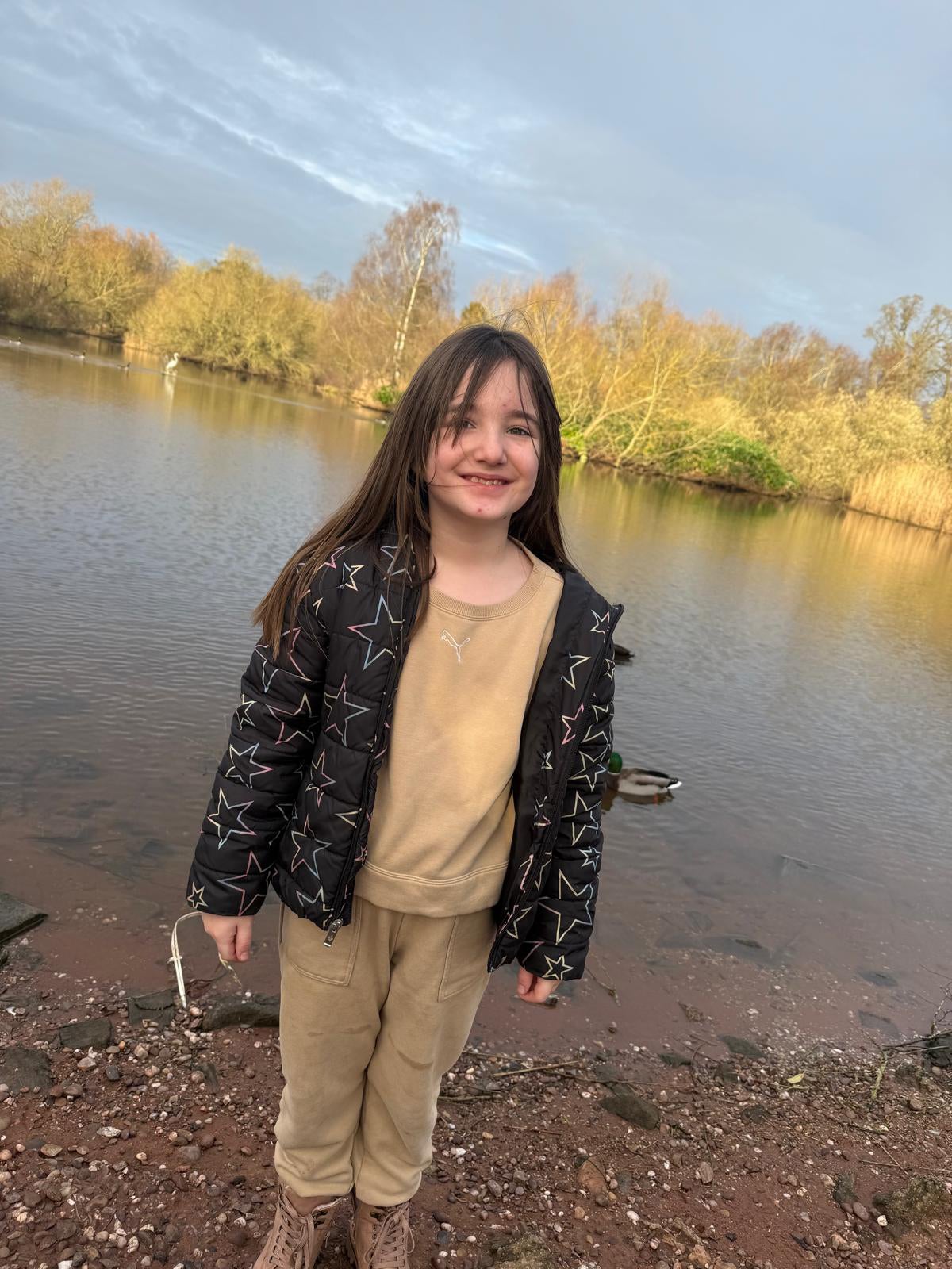 Sophie Evans, 35, from Tean, took her older daughter Esmai (pictured) to the opticians in January 2024 after Esmai complained that she could "see spots"