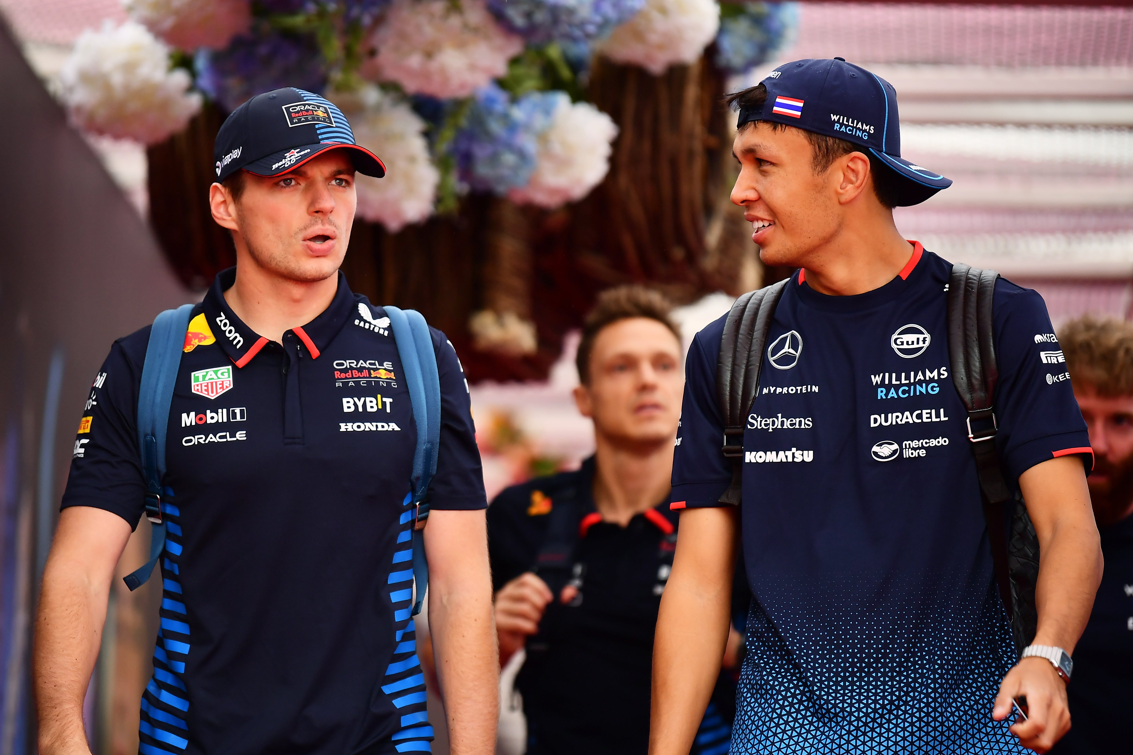 Max Verstappen (left) has been linked with a move away from Red Bull
