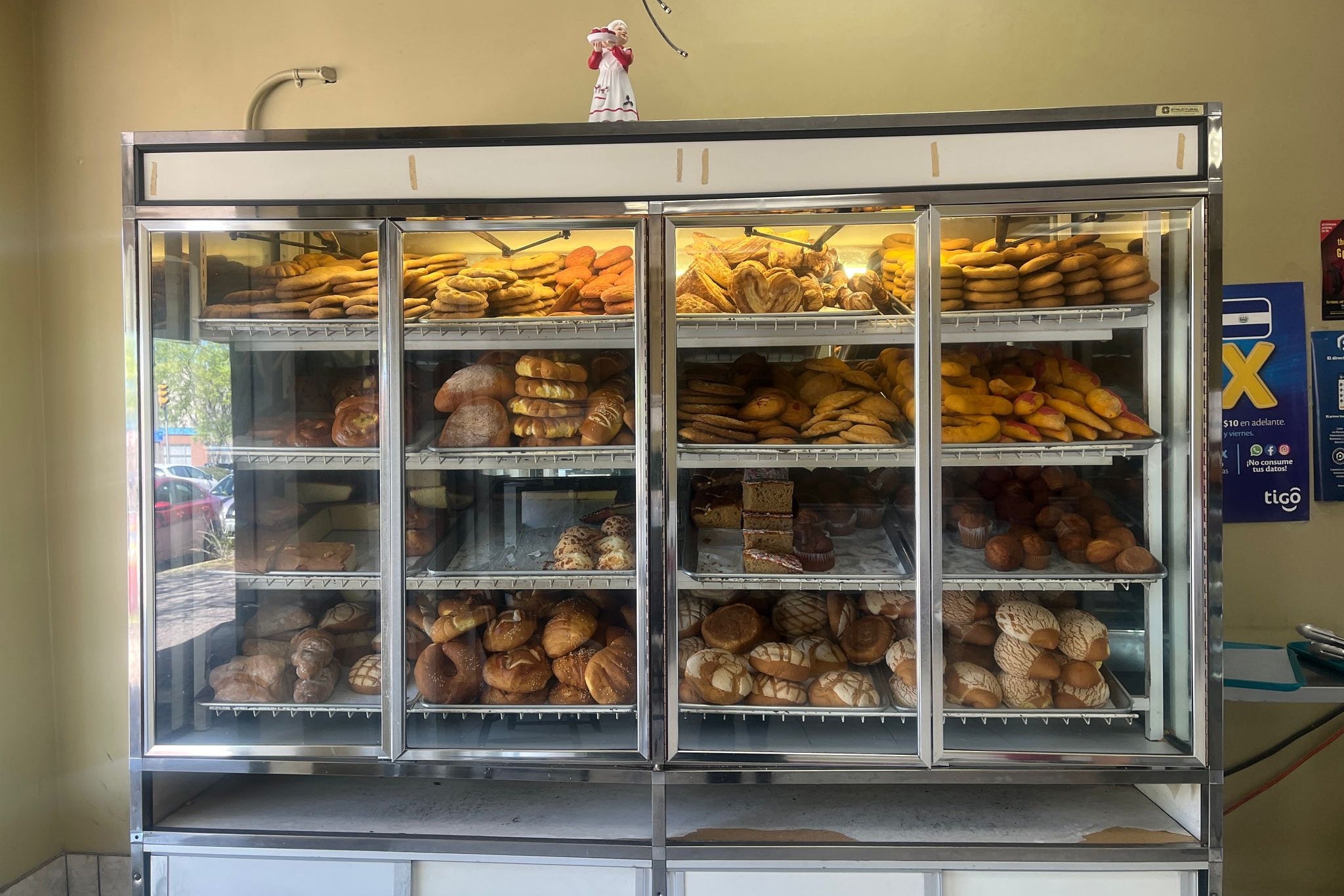 Marcella’s Bakery in Chirilagua is stocked with goodies, but owner Alicia Cabrera said she’s reduced staffing because the foot traffic has dropped significantly due to fears over ICE raids