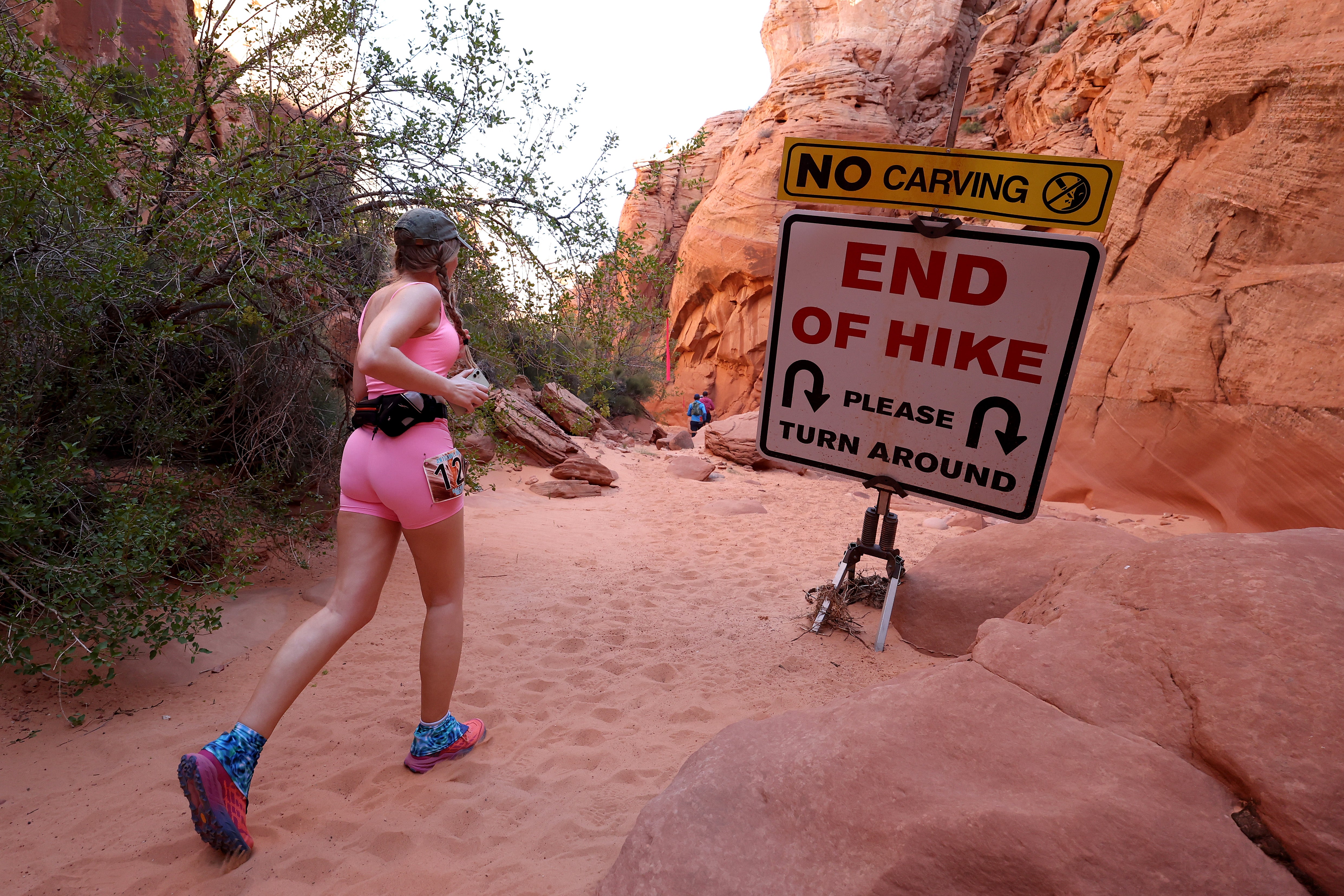 Defacing the natural features in national parks is explicitly prohibited