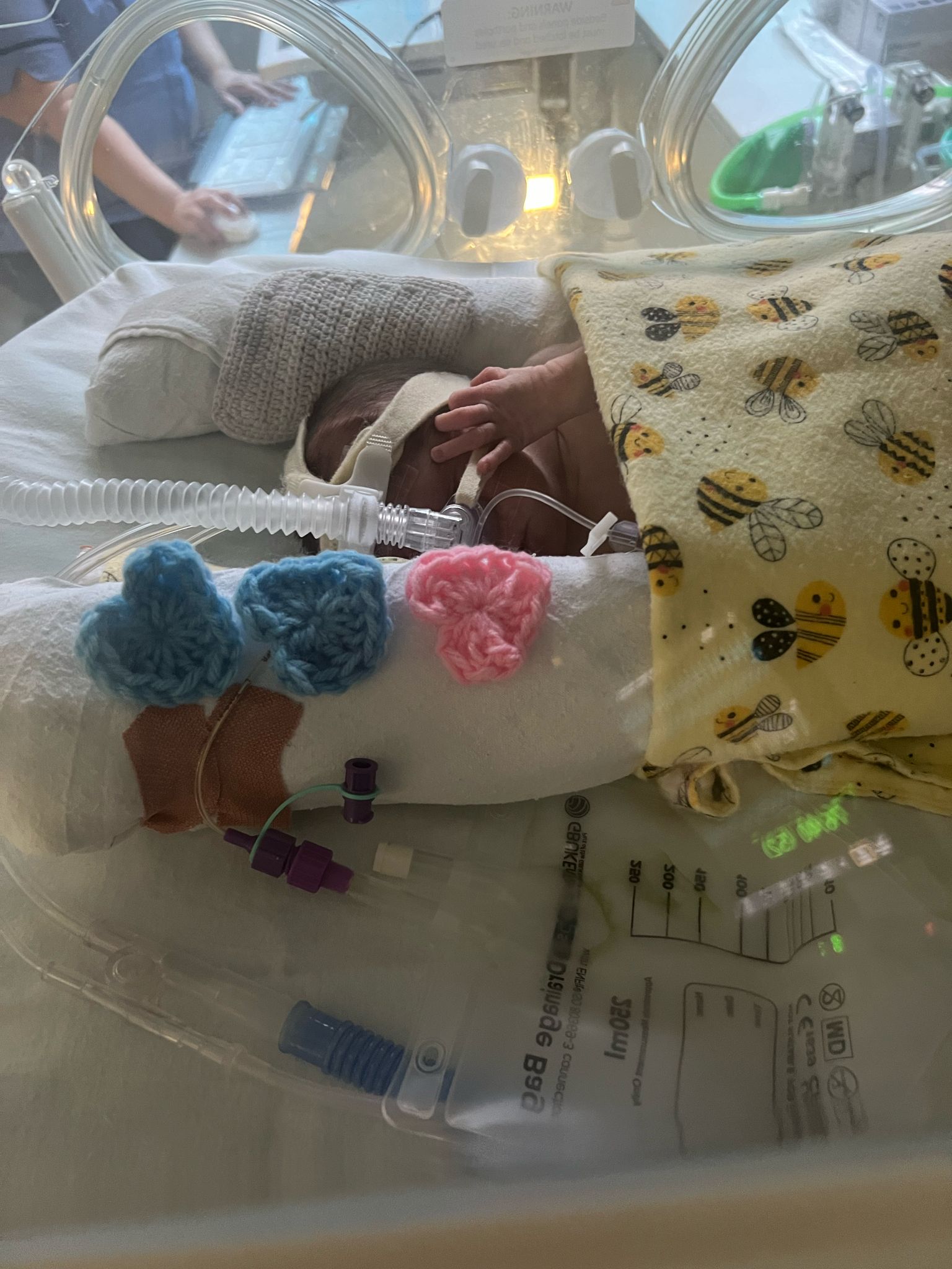 Lisa Coleman has kept two of the knitted hearts for her children as mementoes of their brother Lennie