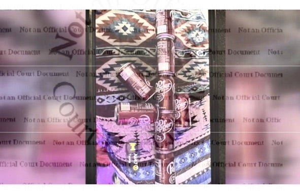 This is a screenshot of soda cans connected together to resemble a gun that got a 13-year-old student suspended from his Missouri school for three days