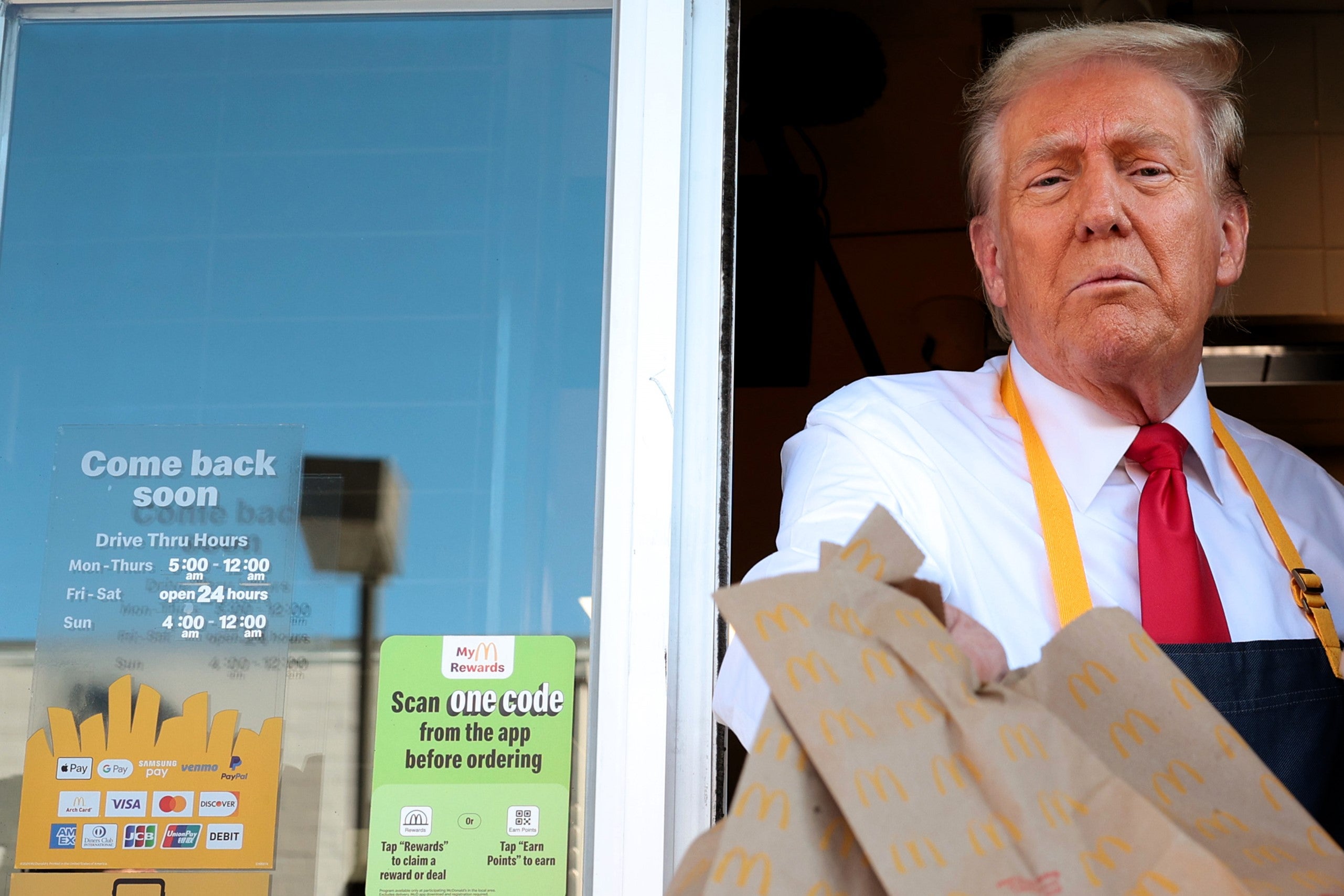 The results for the fast food chain come as Trump has overseen a turbulent economy by introducing global trade tariffs. The president, whose fondness for McDonald’s is well known, served fries at a drive-thru last year on the campaign trail.