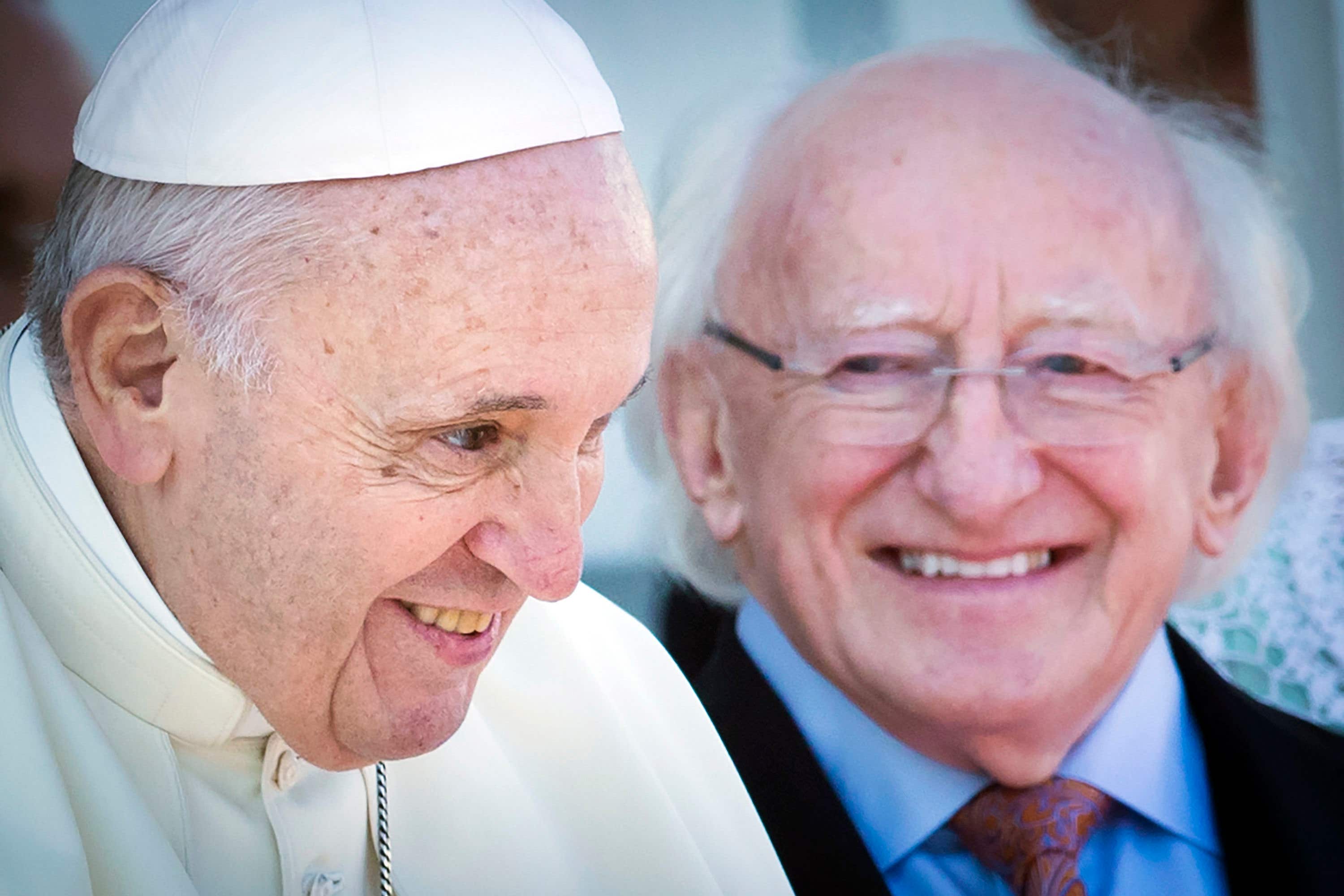 Pope Francis met Irish President Michael D Higgins during a visit to Ireland (Danny Lawson/PA)