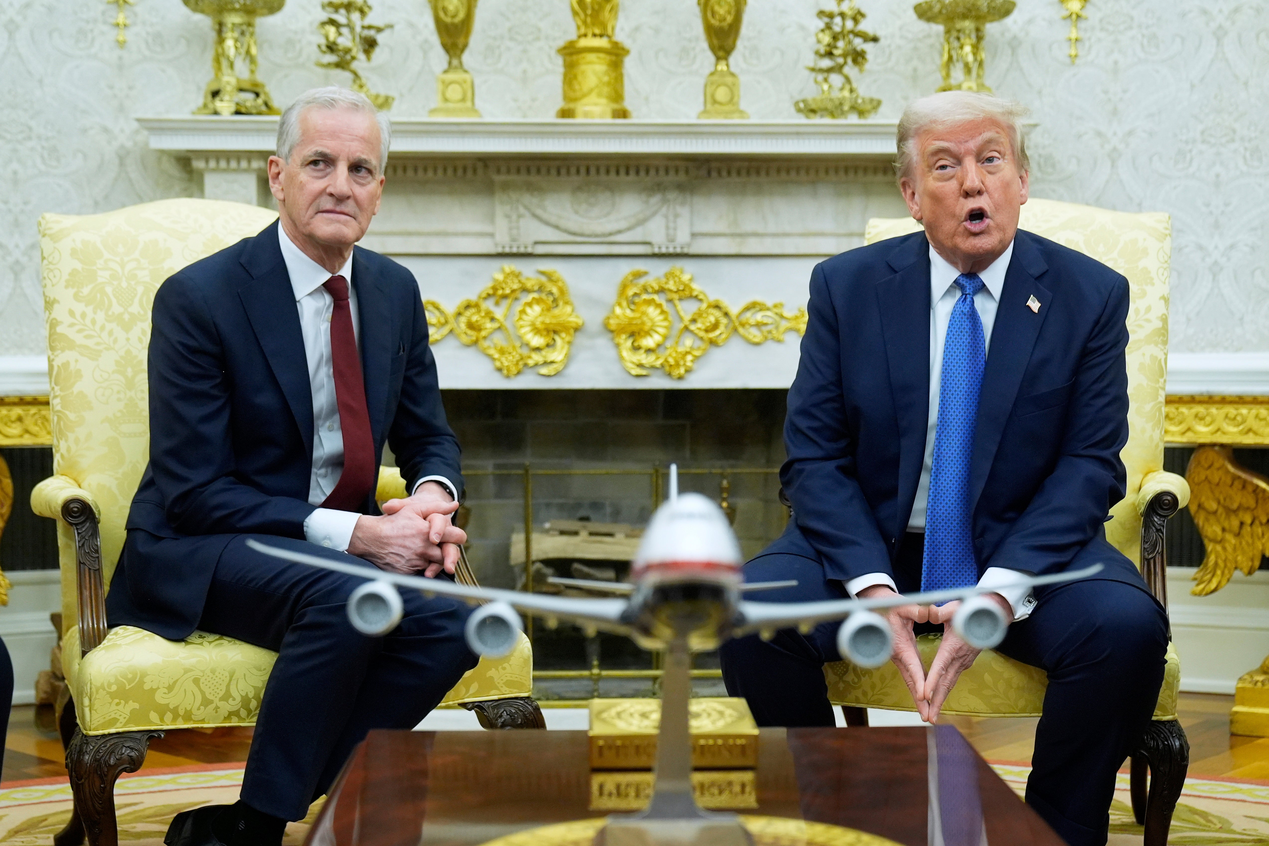 Trump snapped at a journalist Thursday when he was asked why he is not putting more pressure on the Russian leader during an Oval Office meeting with Norwegian prime minister Jonas Gahr Store.