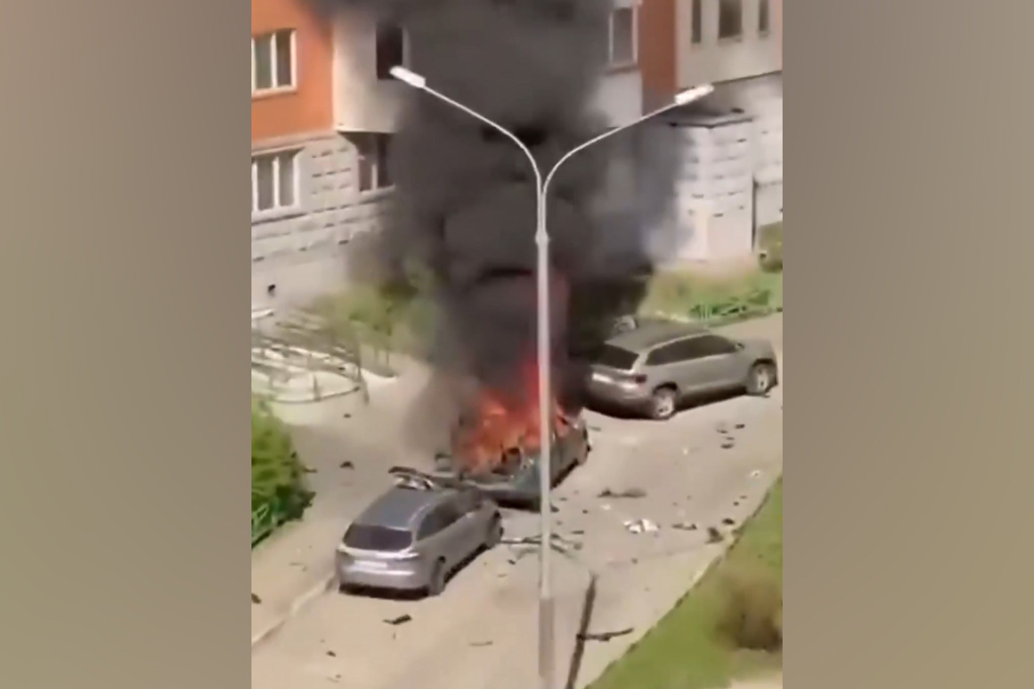 Car explosion in Balashikha