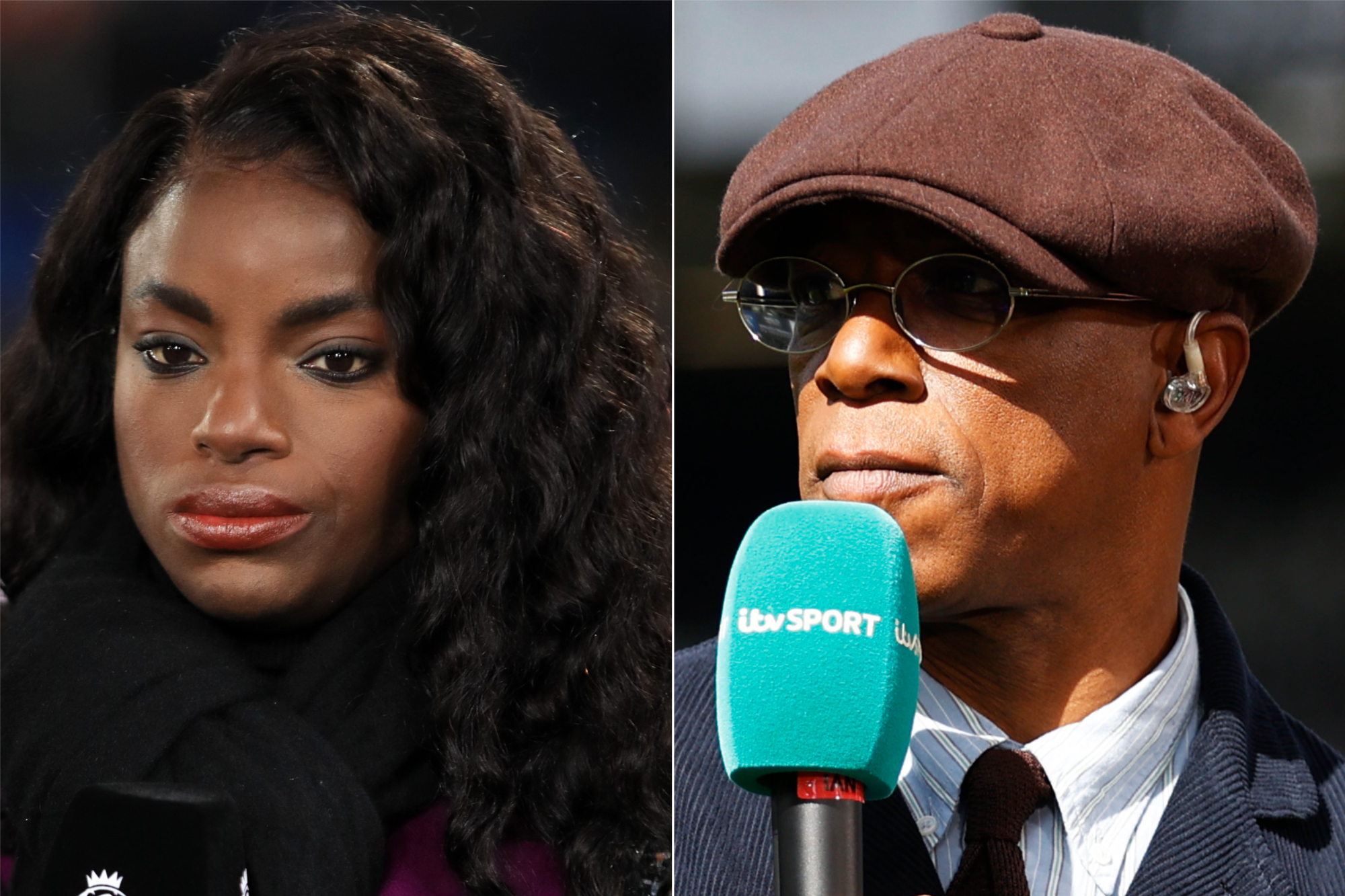 Eni Aluko and Ian Wright are football pundits (Adam Davy/Pedro Soares/PA)