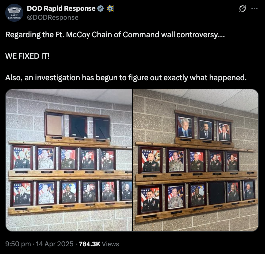 The Department of Defense took to X to share what had happened in the incident Saturday