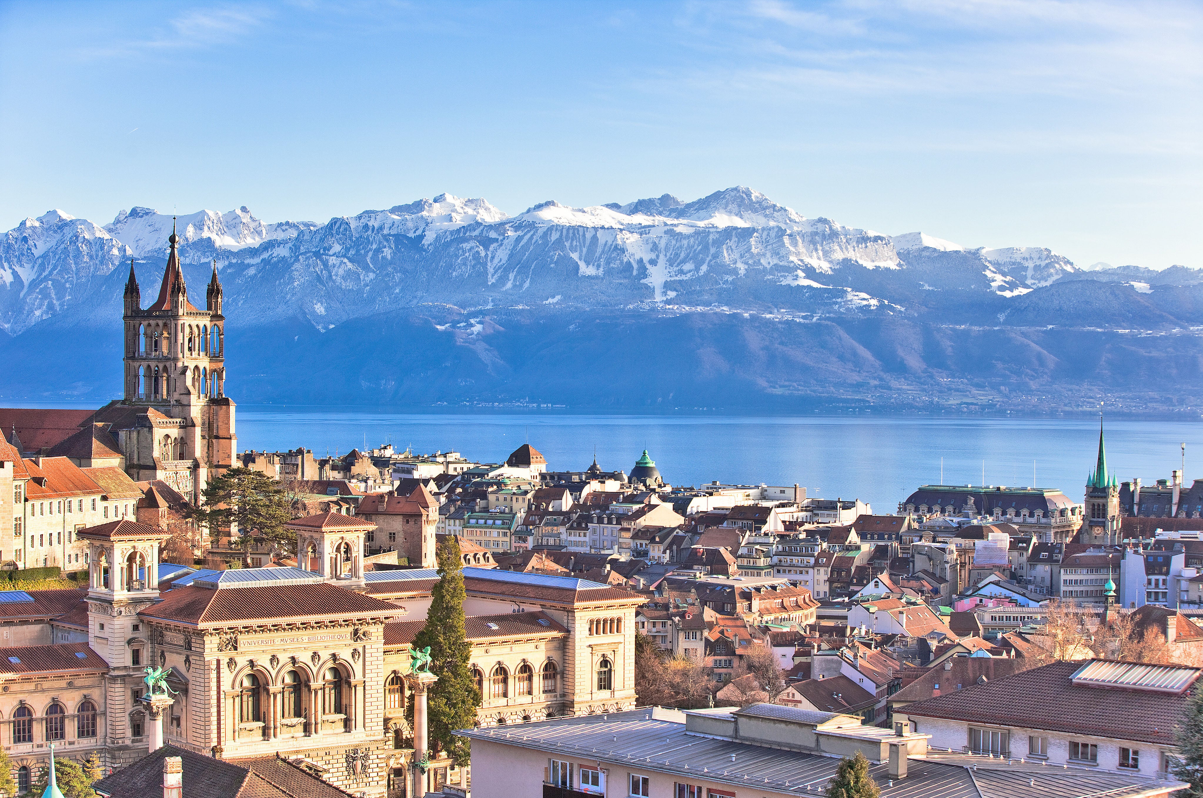 Lausanne enjoys panoramic views of the Alps