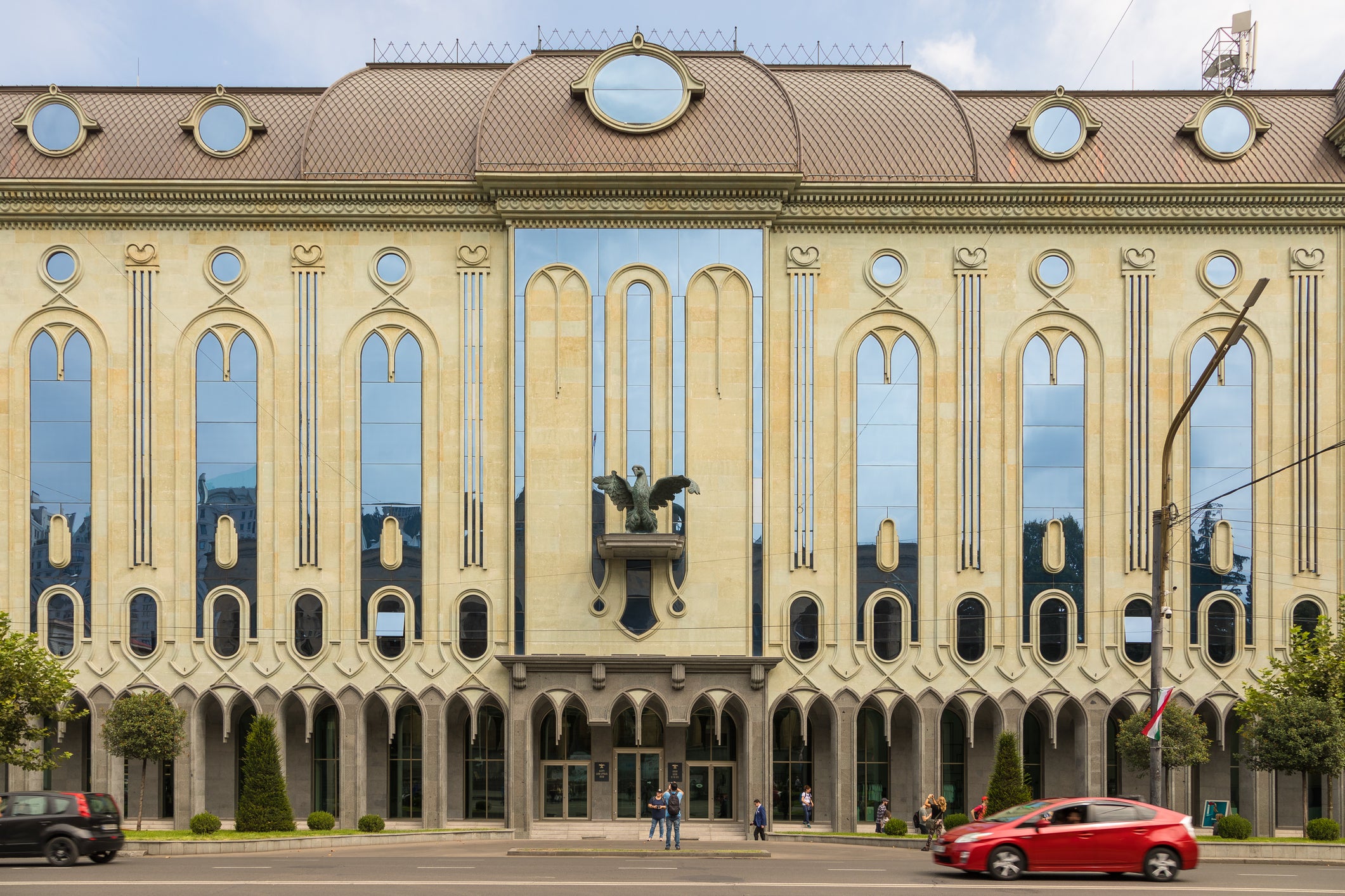 The grand exterior of the Georgian Museum of Fine Art in Tbilisi