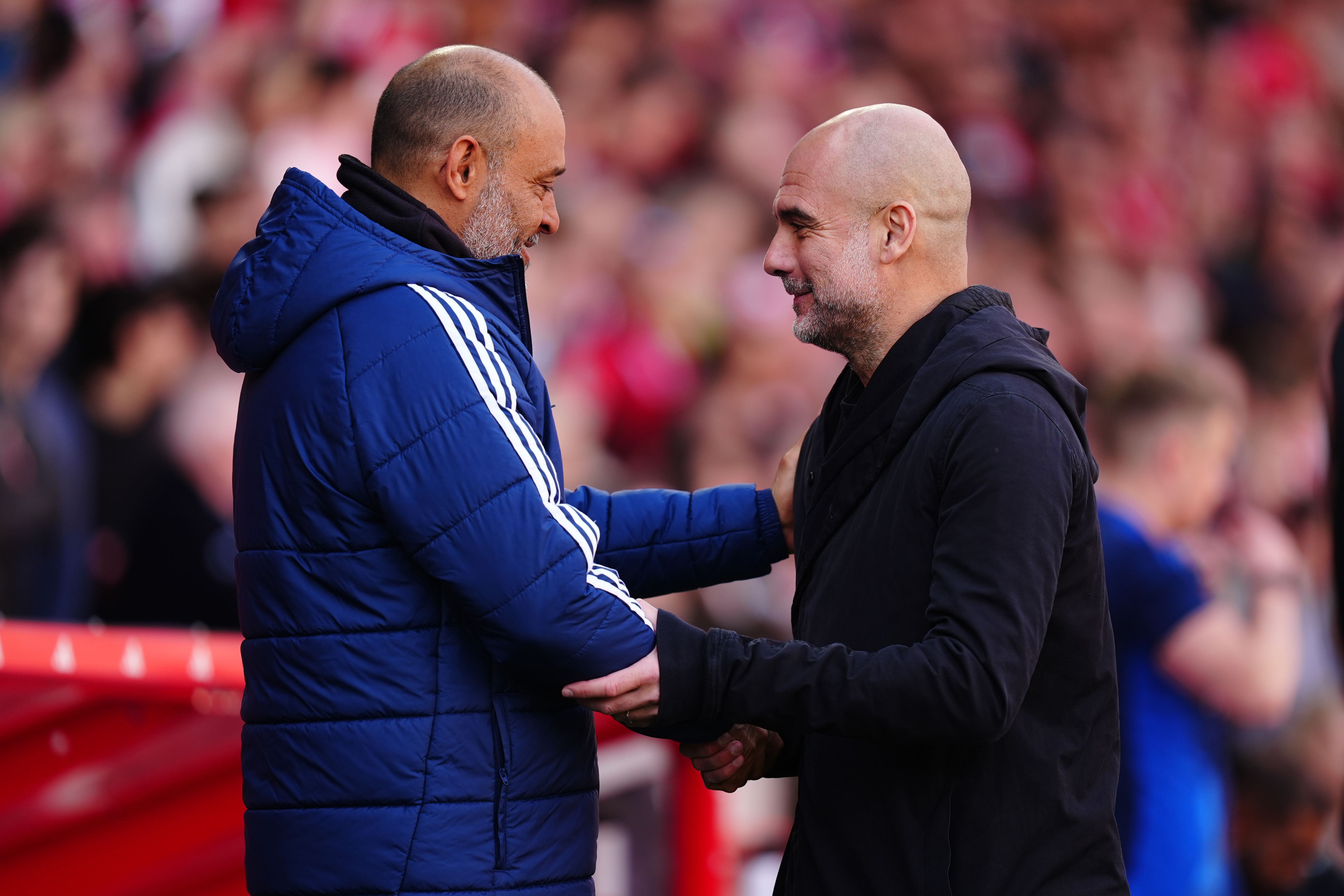 Pep Guardiola has been impressed by the Nottingham Forest team of Nuno Espirito Santo (Mike Egerton/PA)