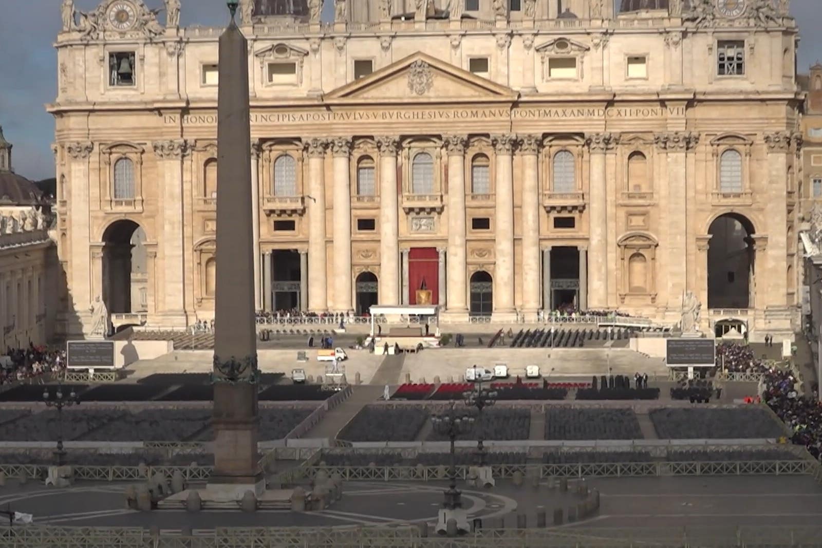 Mourners have queued to enter St Peter’s Basilica to view Pope Francis’s open coffin ahead of his funeral (PA)