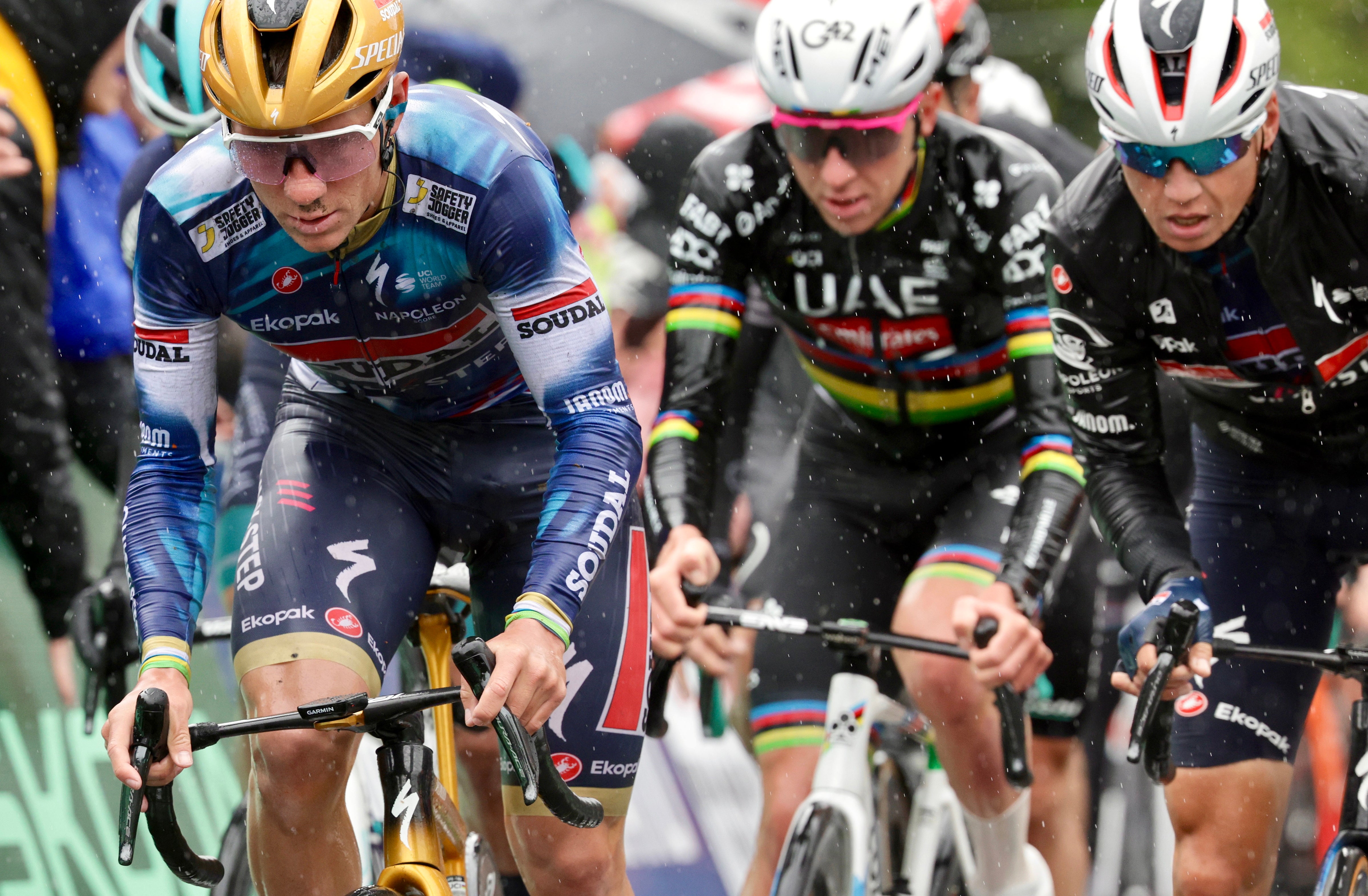 The pair were never far apart at Fleche-Wallonne, battling grim conditions as well as a tough course