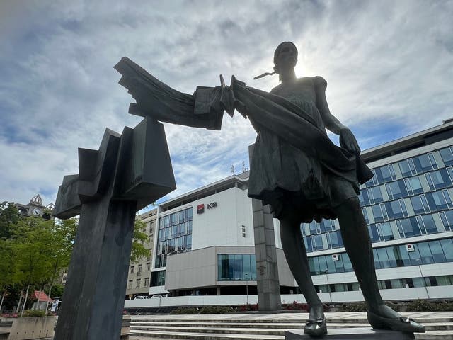 <p>Monument to the ‘terror of communism’ in Plzen, Czech Republic</p>