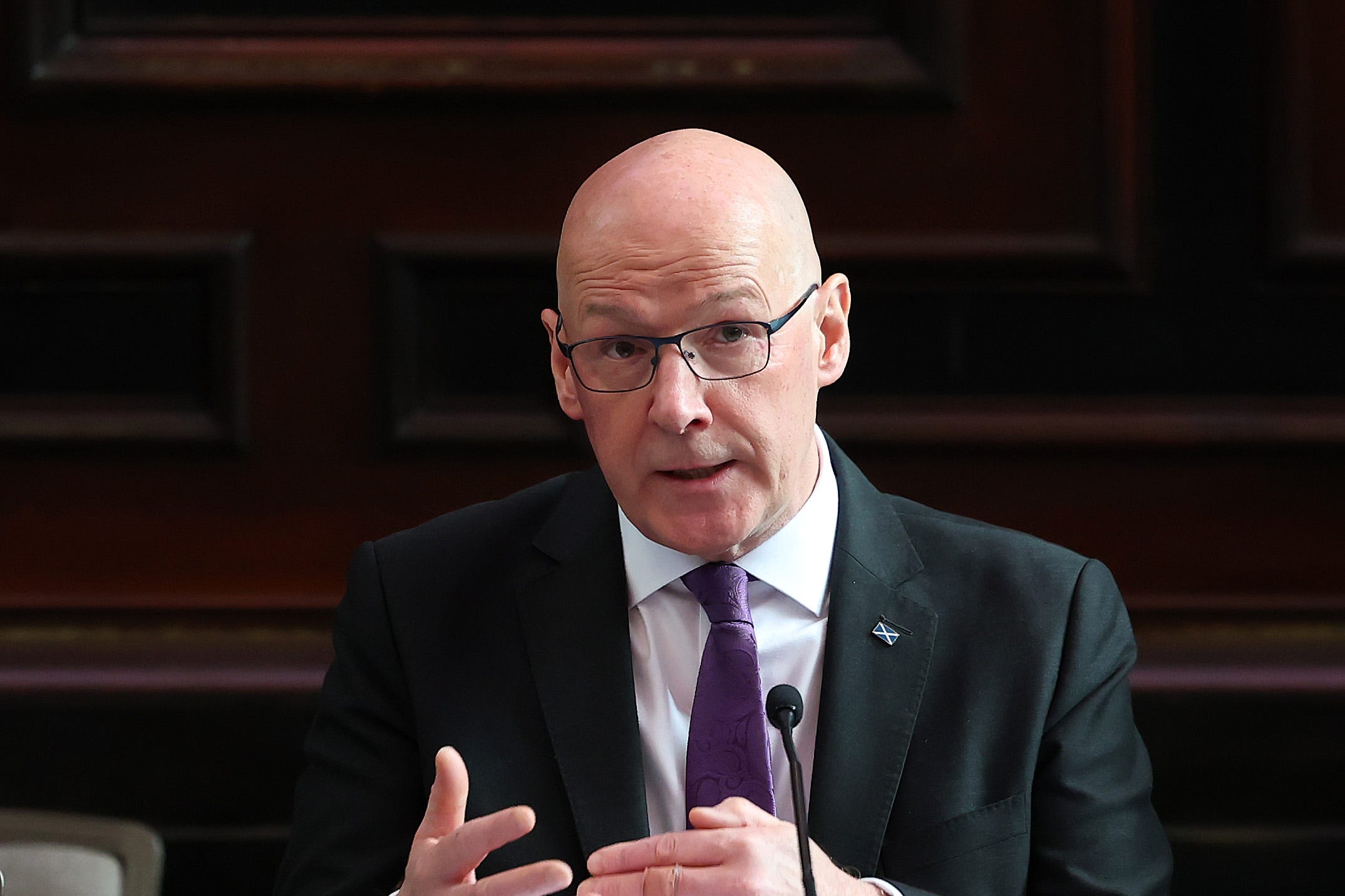 John Swinney travelled to Rome for the funeral (Jeff J Mitchell/PA)