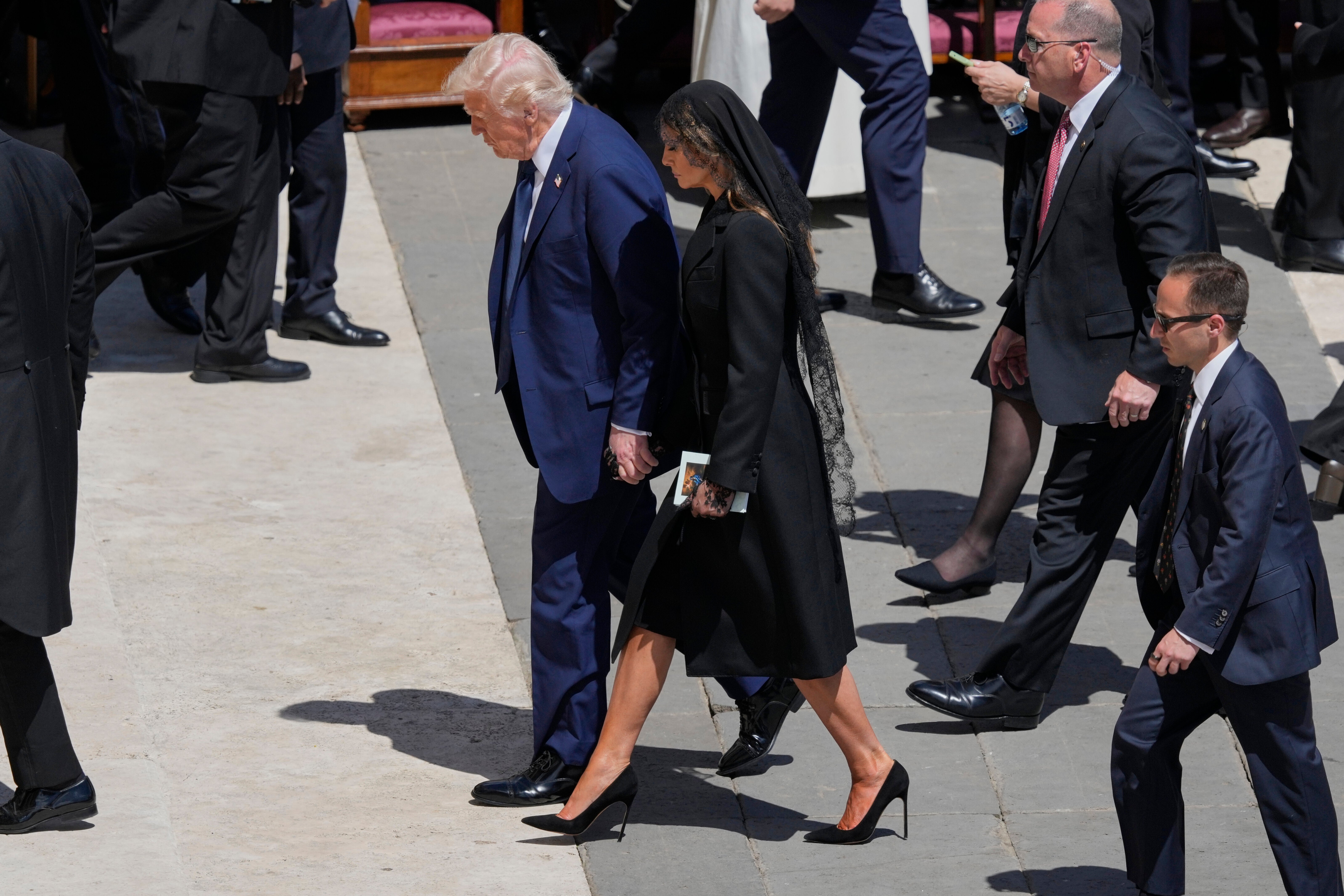 Current president Donald Trump and first lady Melania also appeared