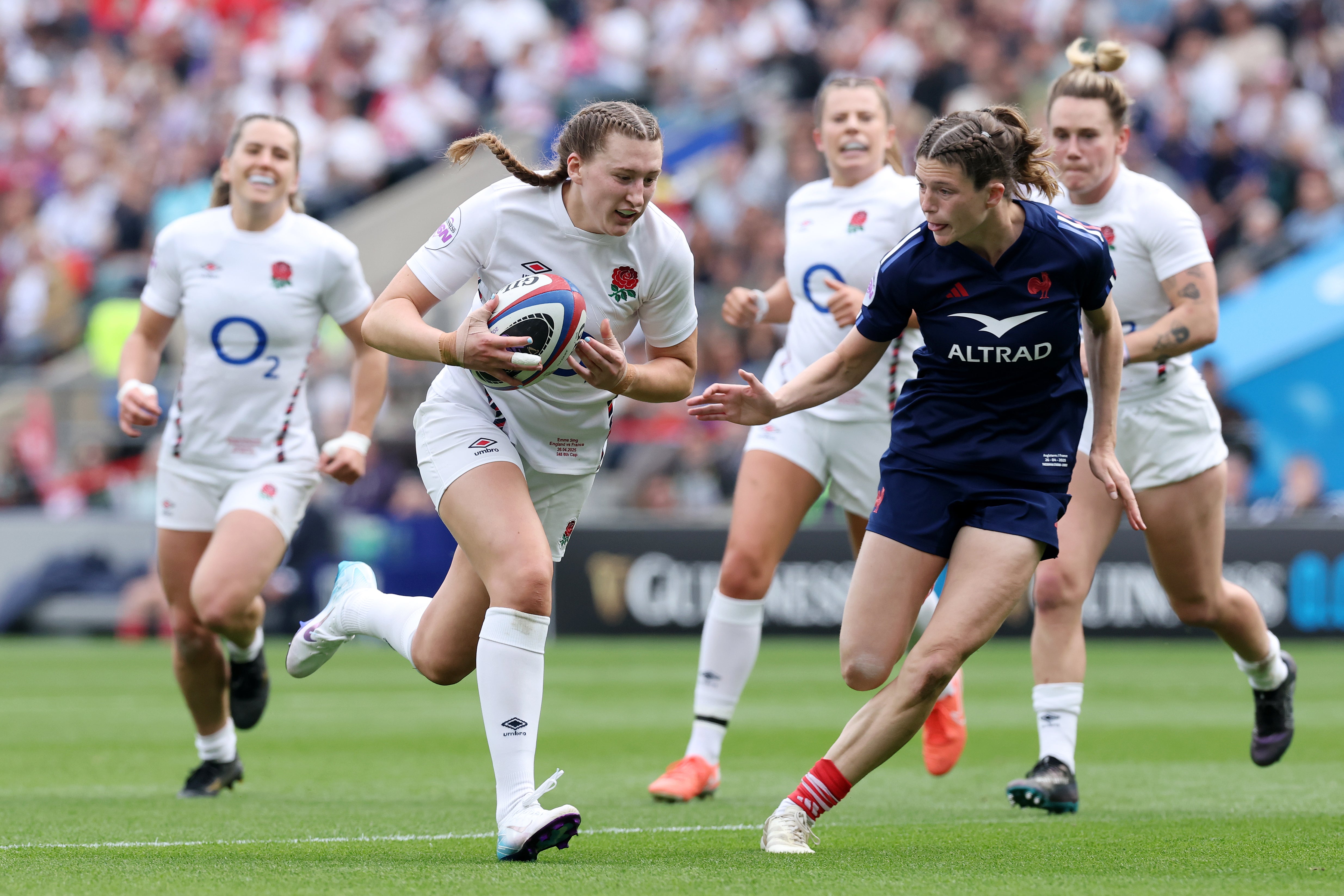 Emma Sing impressed at full-back in the absence of the injured Ellie Kildunne