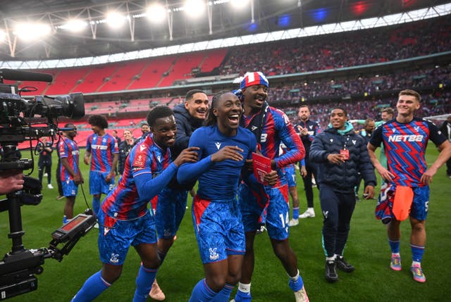 <p>Crystal Palace celebrated a historic win</p>