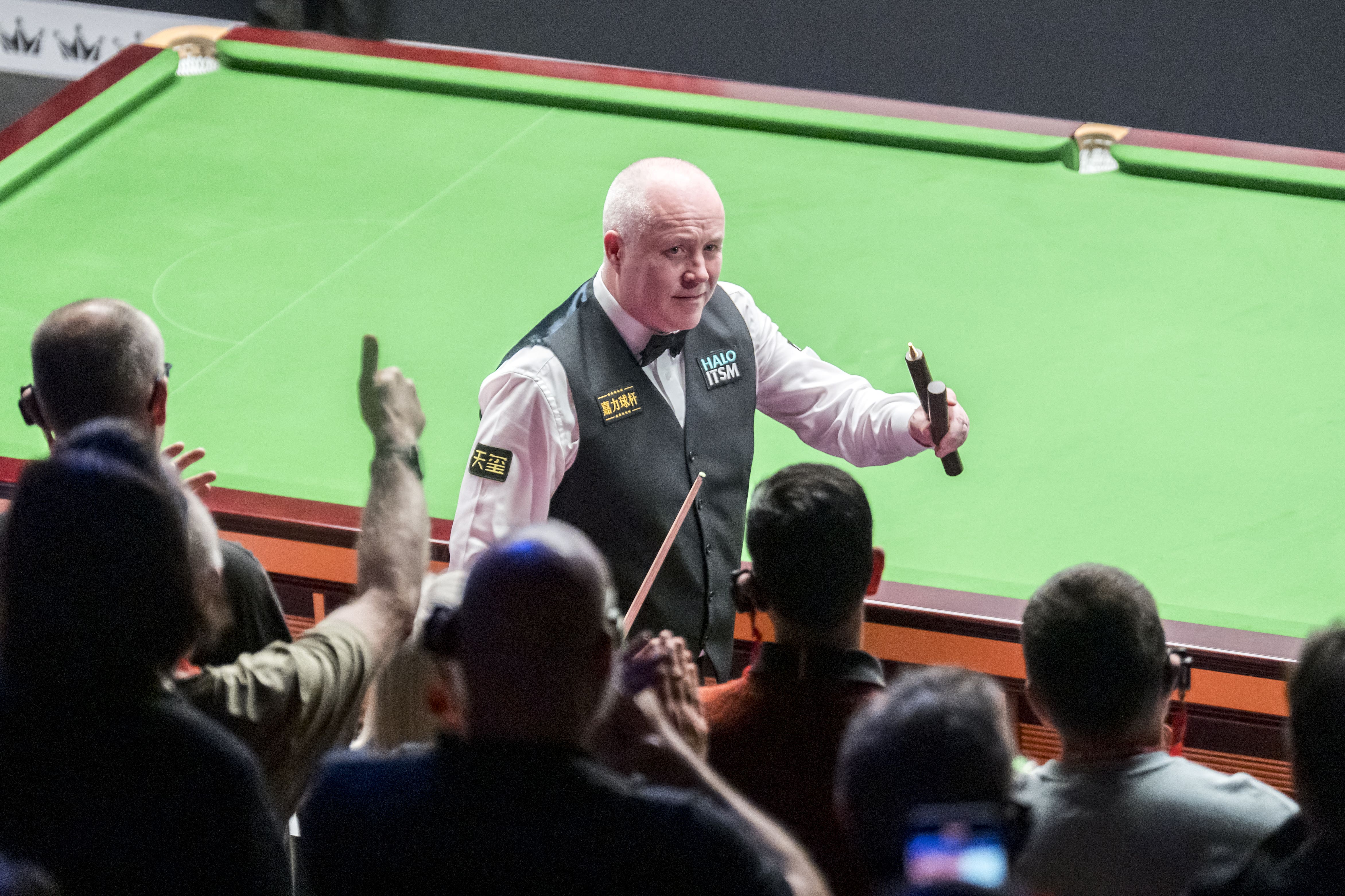 John Higgins edged Xiao Guodong in a match that could not be completed inside three sessions (Danny Lawson/PA)