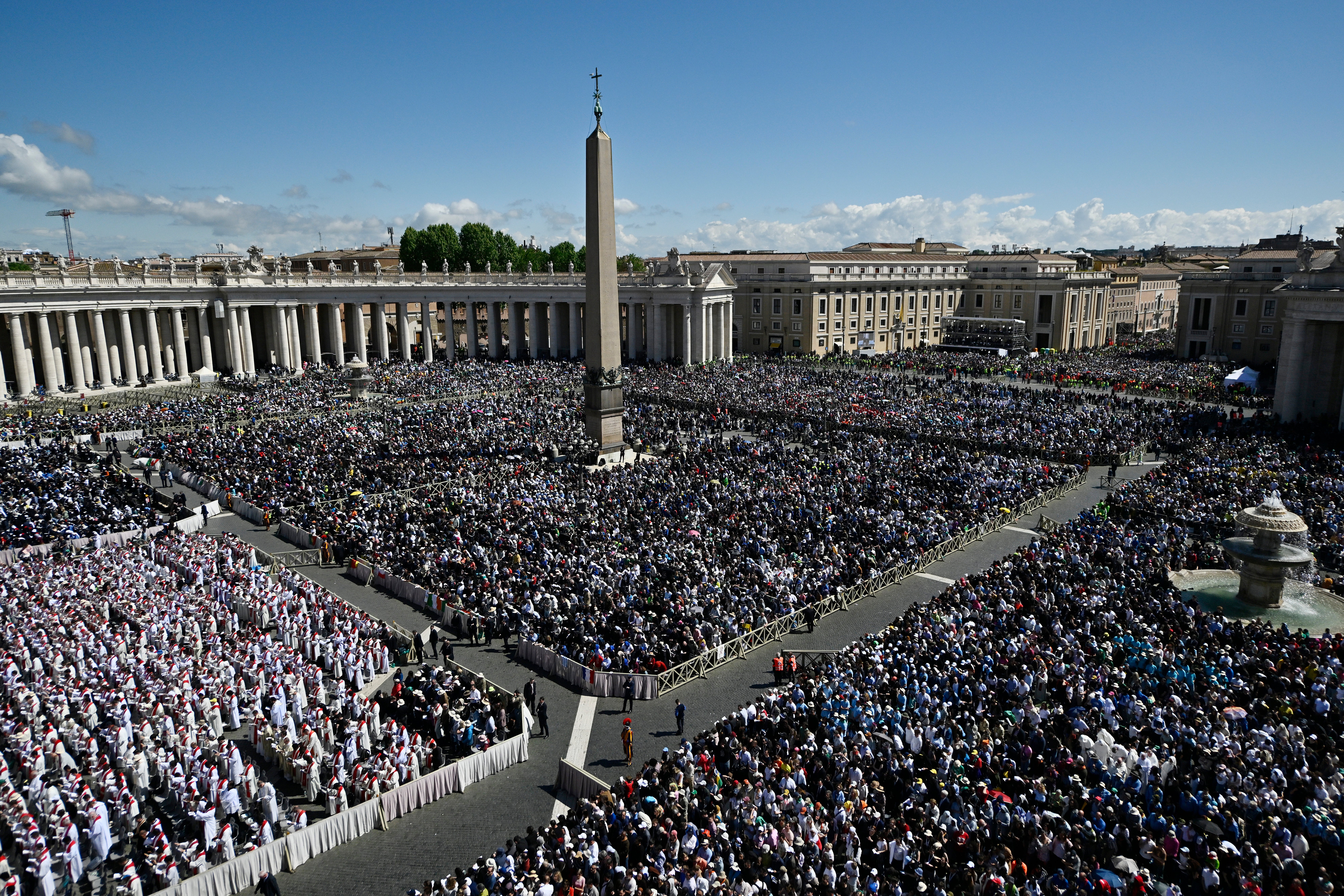 The Vatican said around 200,000 people attended the service
