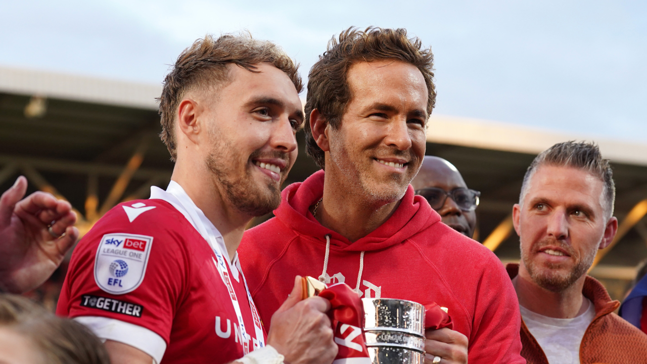 Ryan Reynolds goes wild in stands as Hollywood star celebrates Wrexham’s promotion
